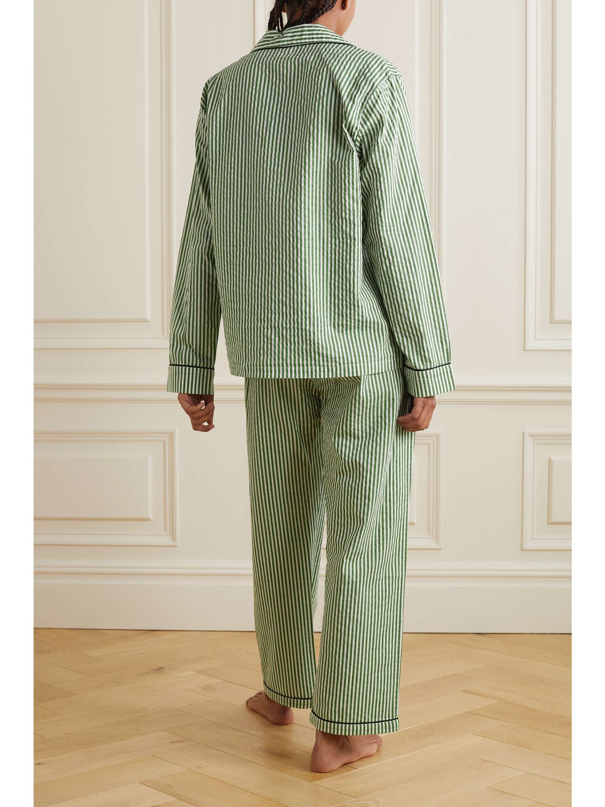 MORGAN LANE Tommy striped cotton pajama set