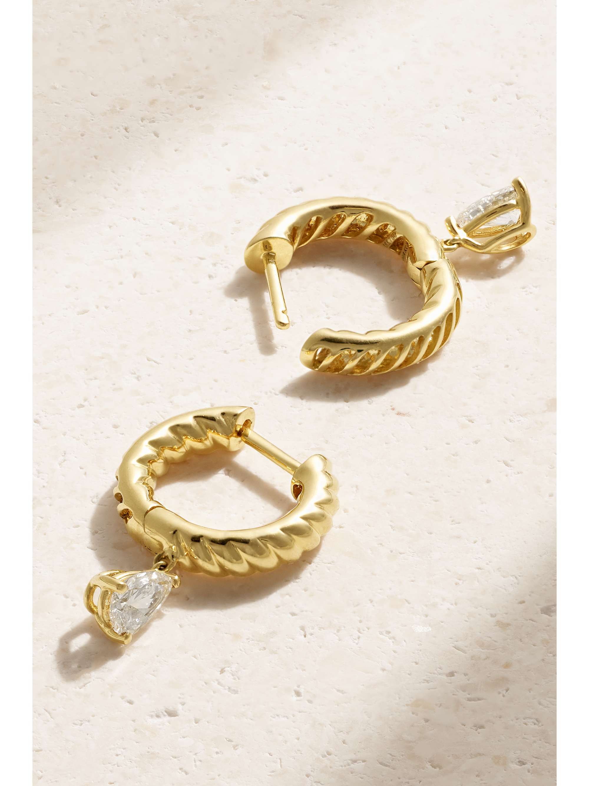 ANITA KO Zoe 18-karat gold diamond hoop earrings