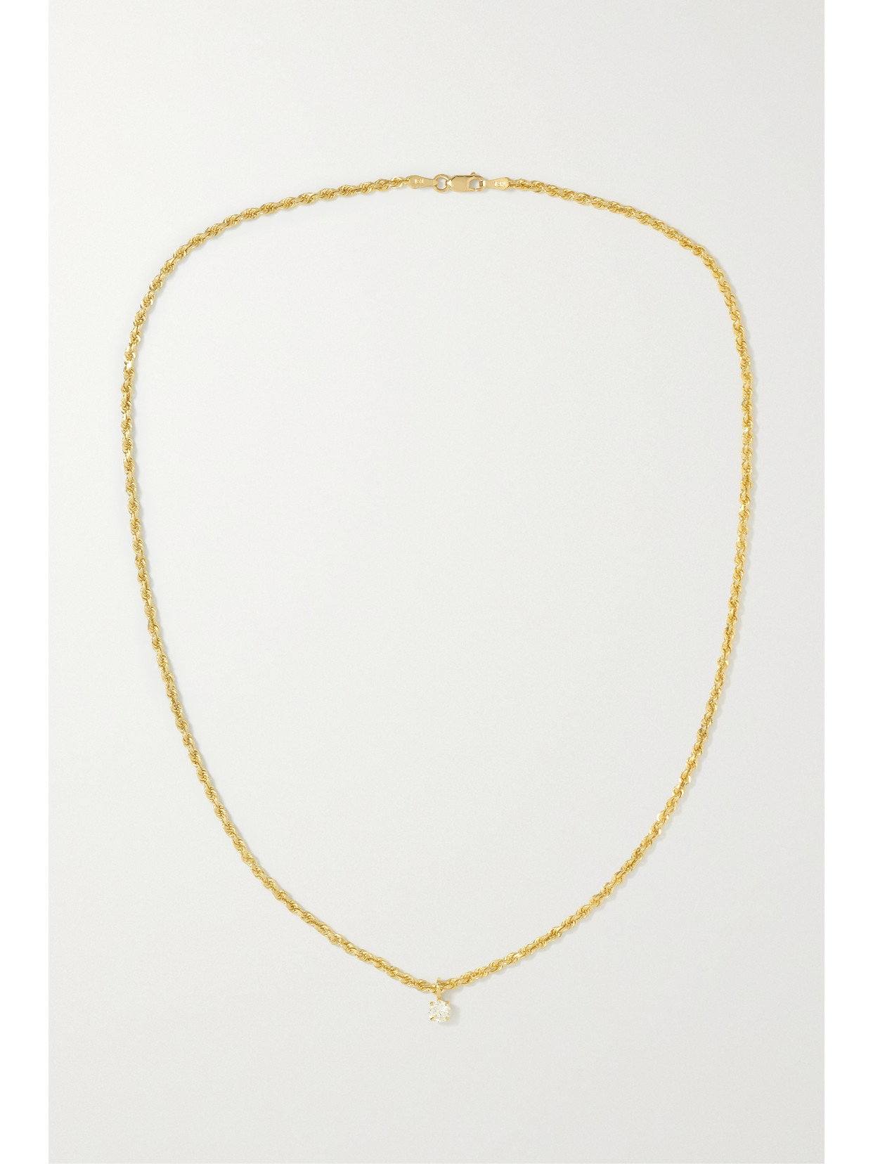 Shop Anita Ko 18-karat Gold Diamond Necklace