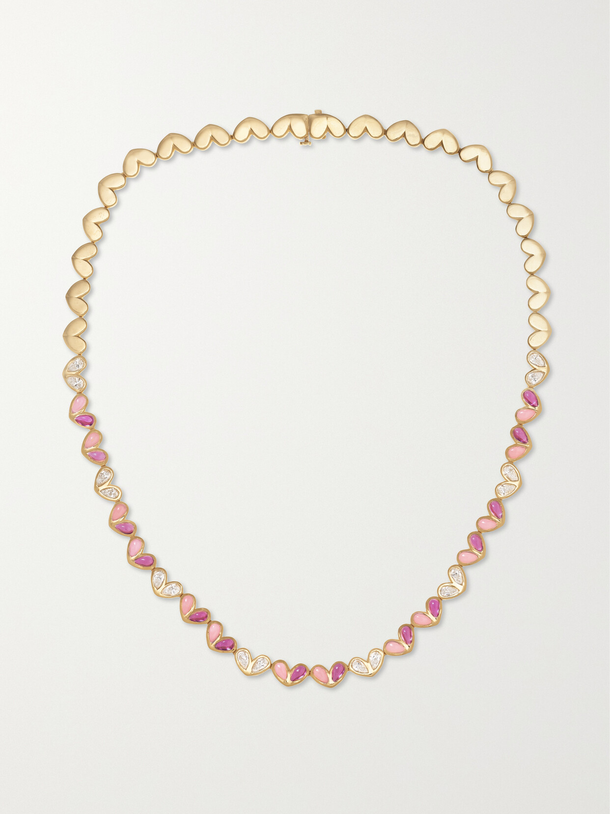 Gemella Sweetheart 18-karat Gold Multi-stone Tennis Necklace