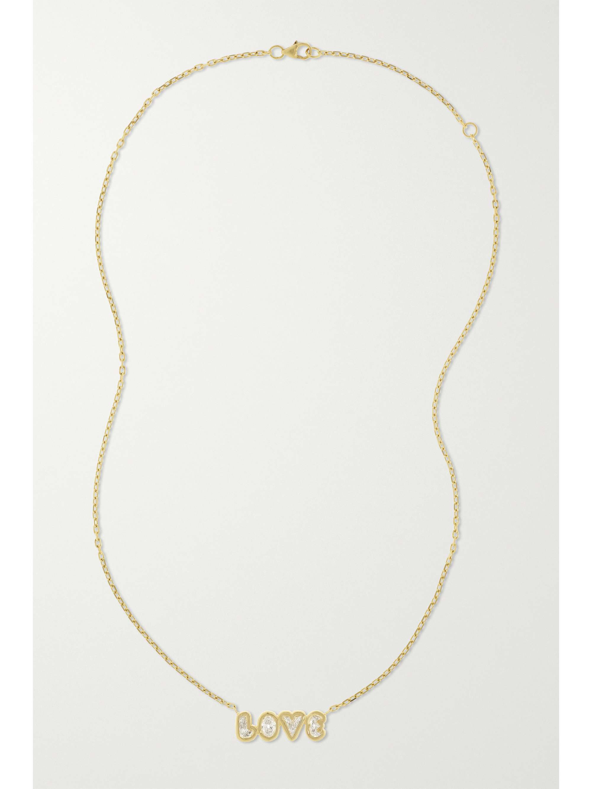 GEMELLA Love Bubble Bezel 18-karat gold diamond necklace