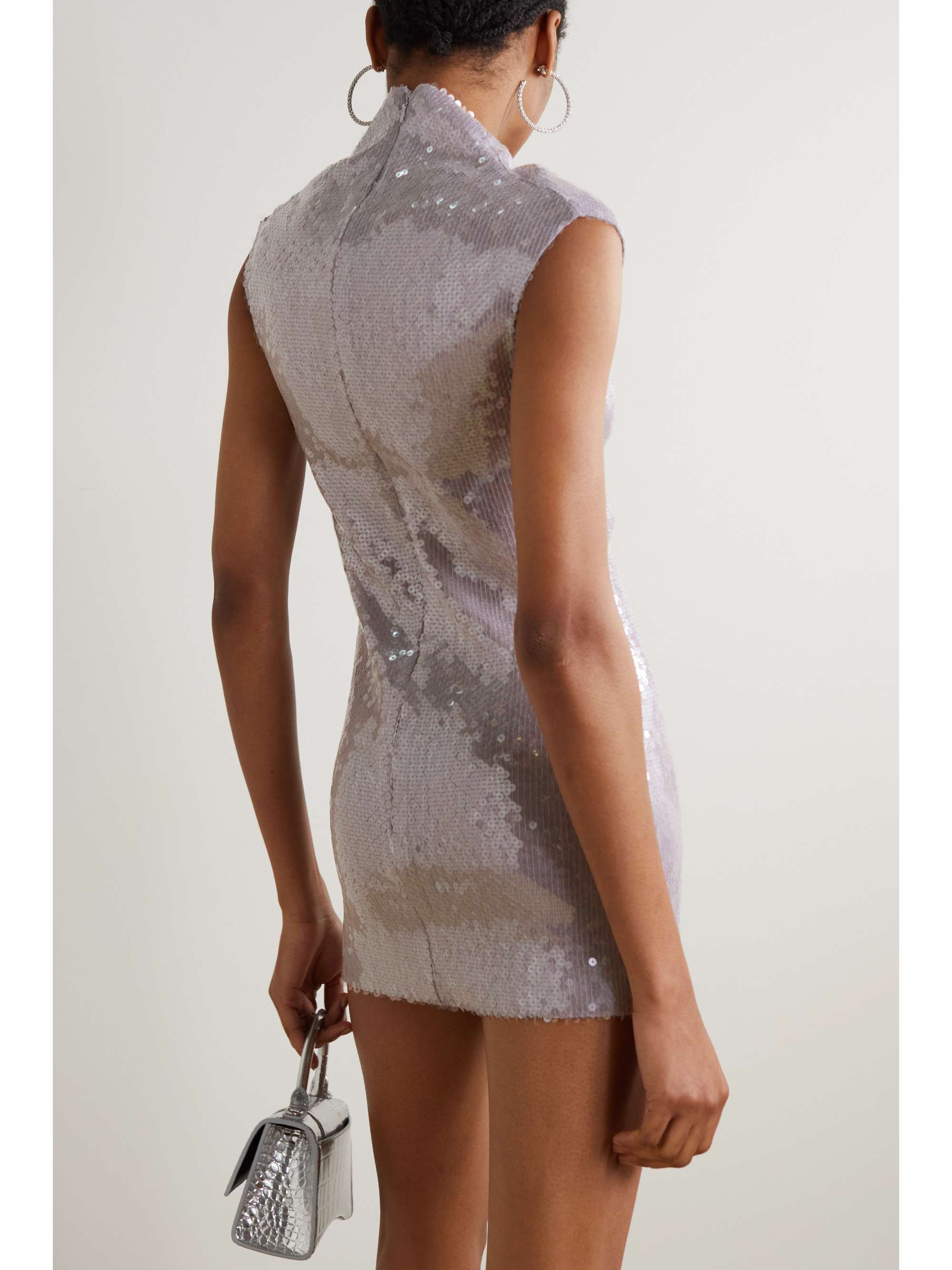 16ARLINGTON Luna sequined stretch-tulle mini dress