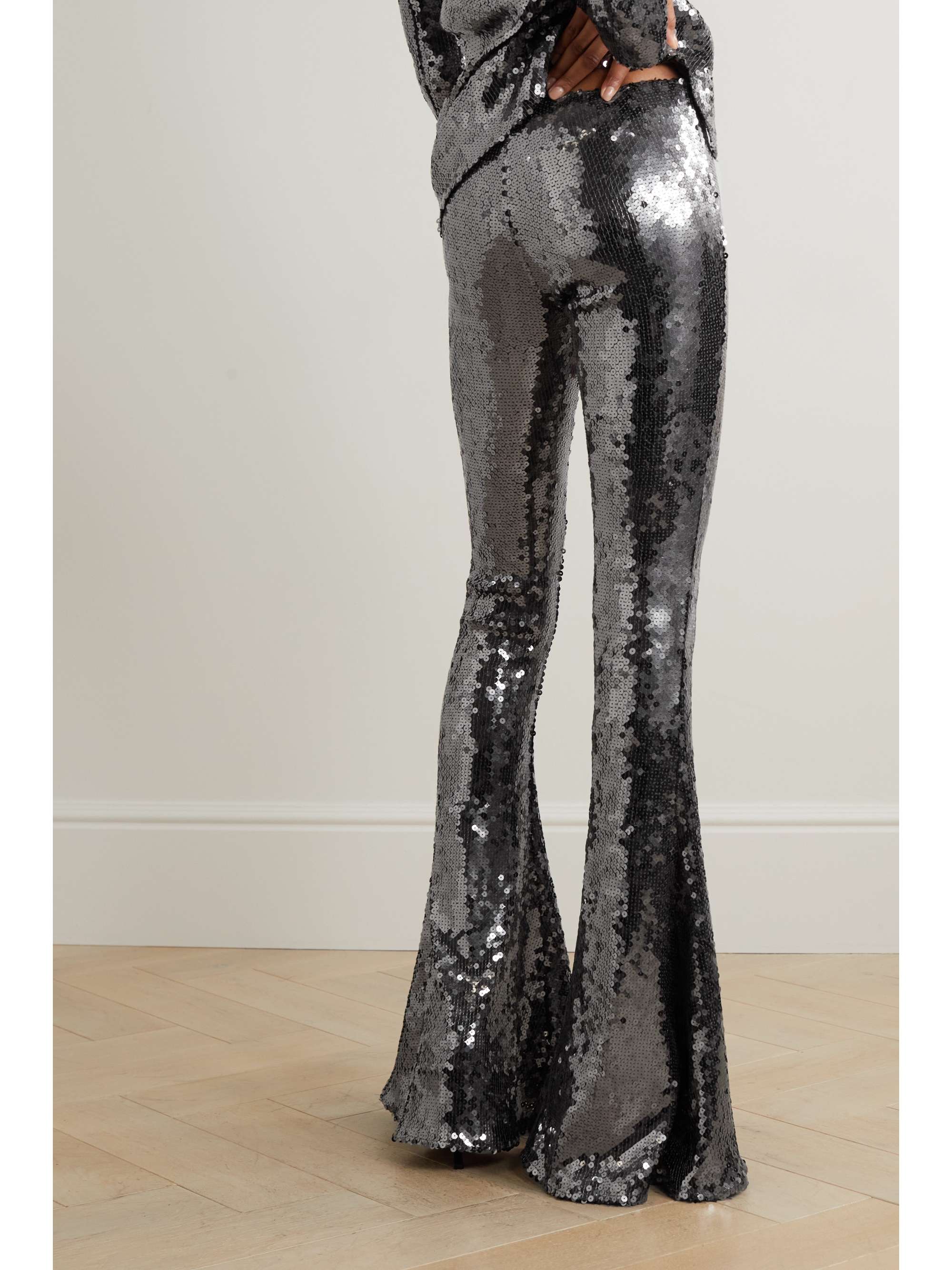 16ARLINGTON Koro sequined tulle flared pants