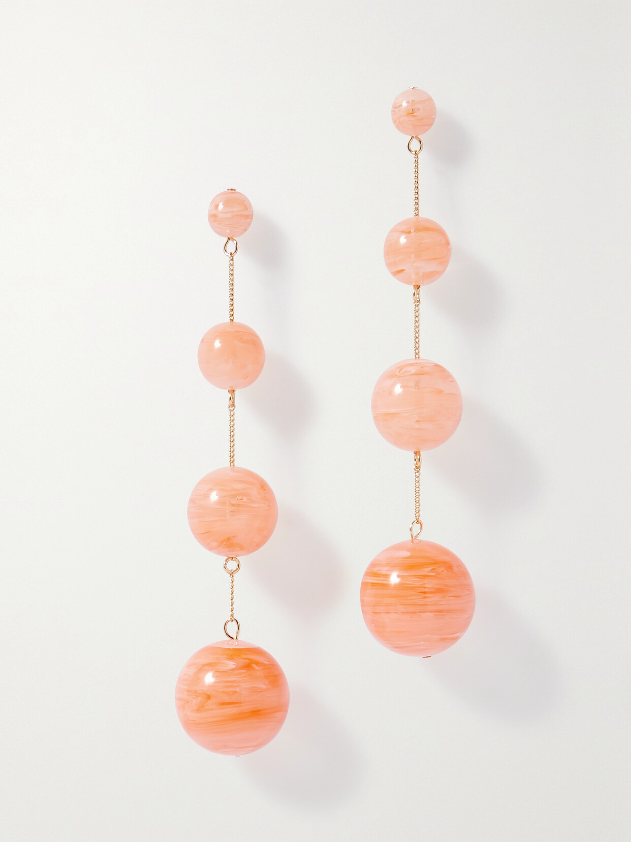 Cult Gaia - Candace Gold-tone Beaded Earrings - Orange