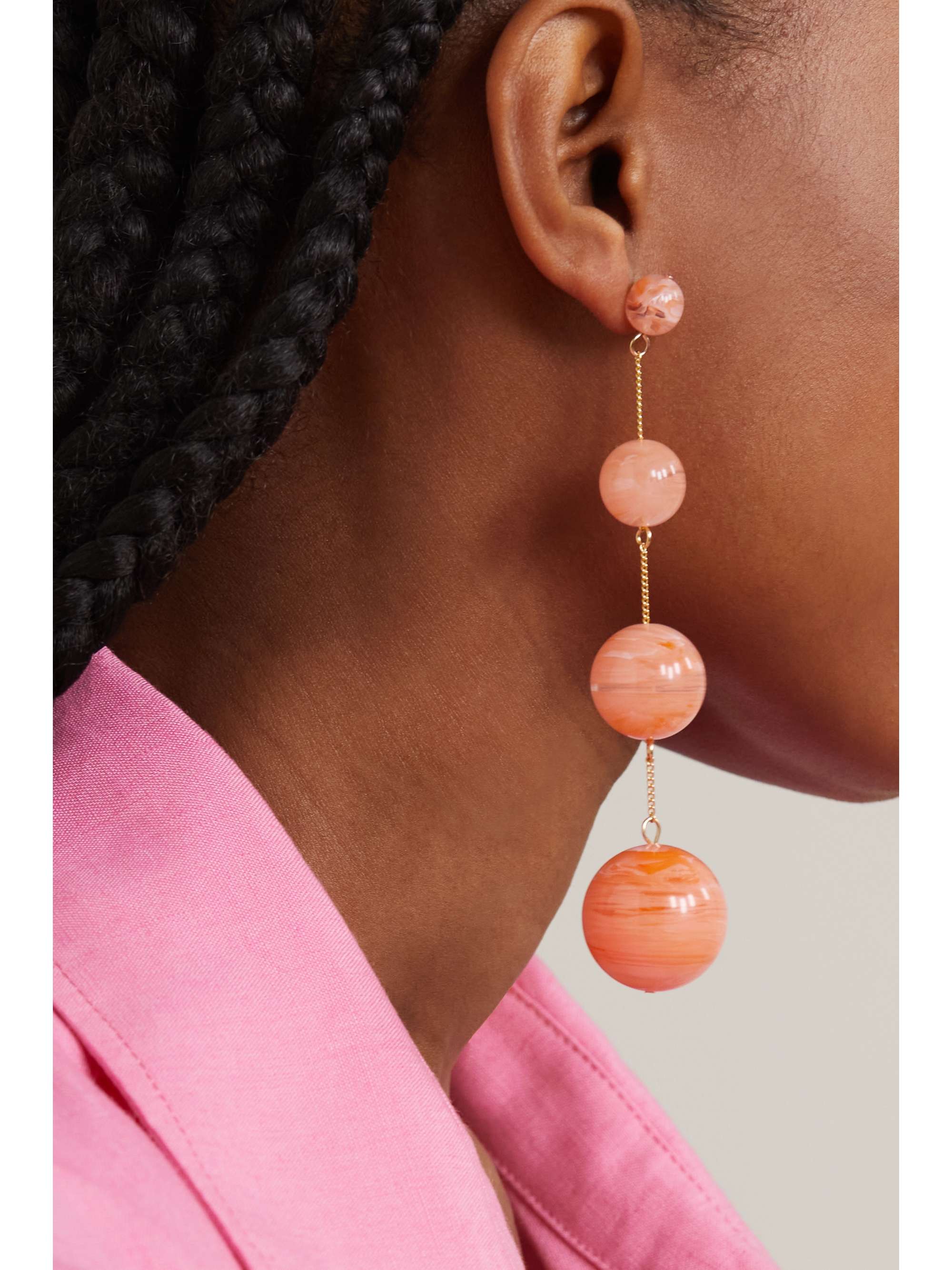 CULT GAIA Candace gold-tone beaded earrings