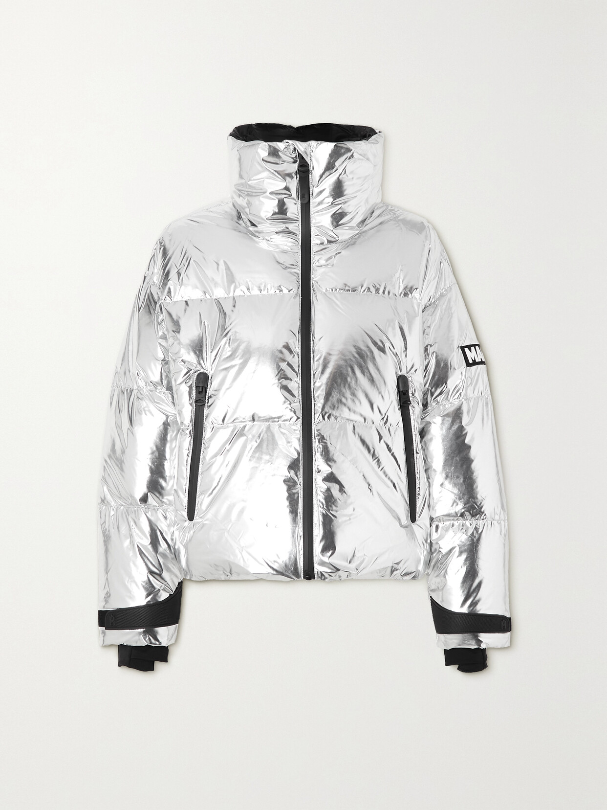 Mackage - + Net Sustain Mylah Appliquéd Printed Quilted Metallic Down Ski Jacket - Silver