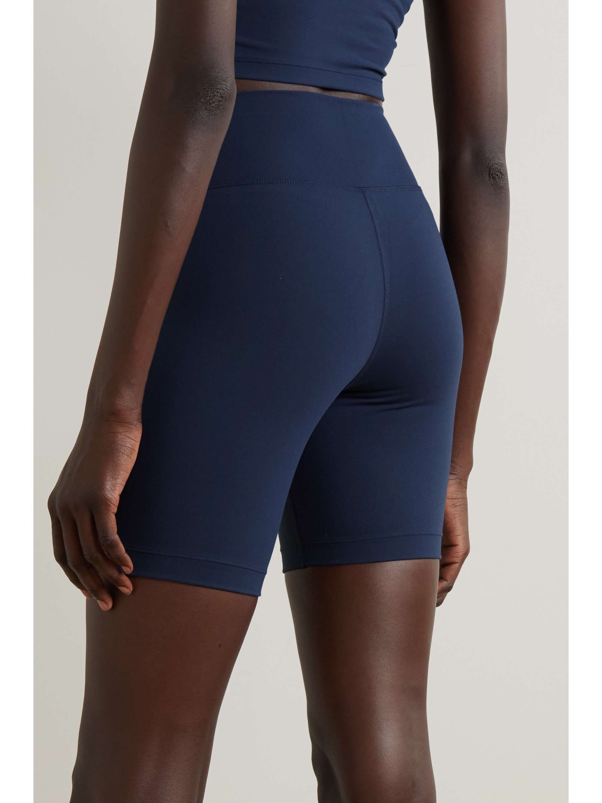 SPORTY & RICH Printed stretch-jersey bike shorts