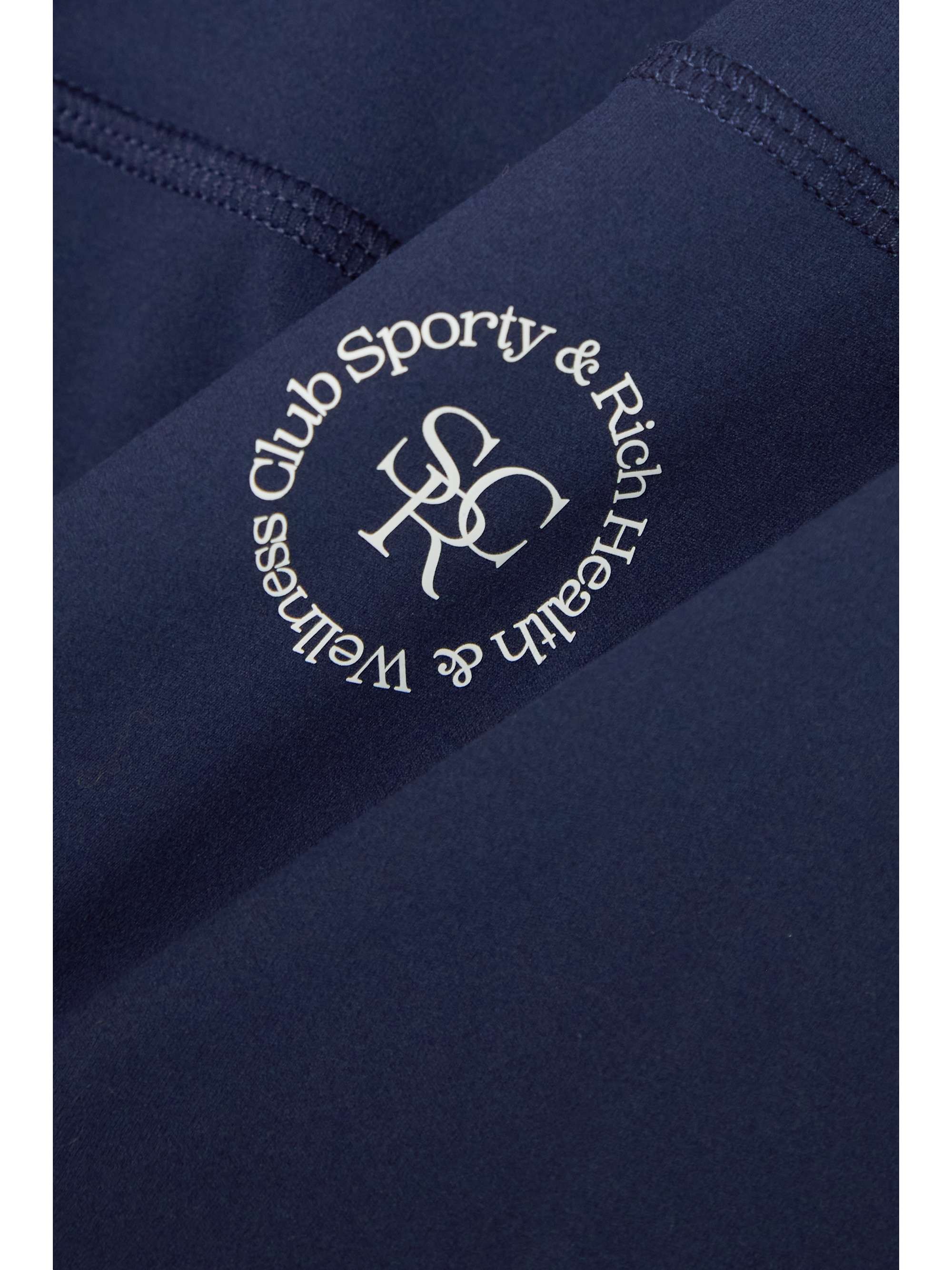 SPORTY & RICH Printed stretch-jersey bike shorts
