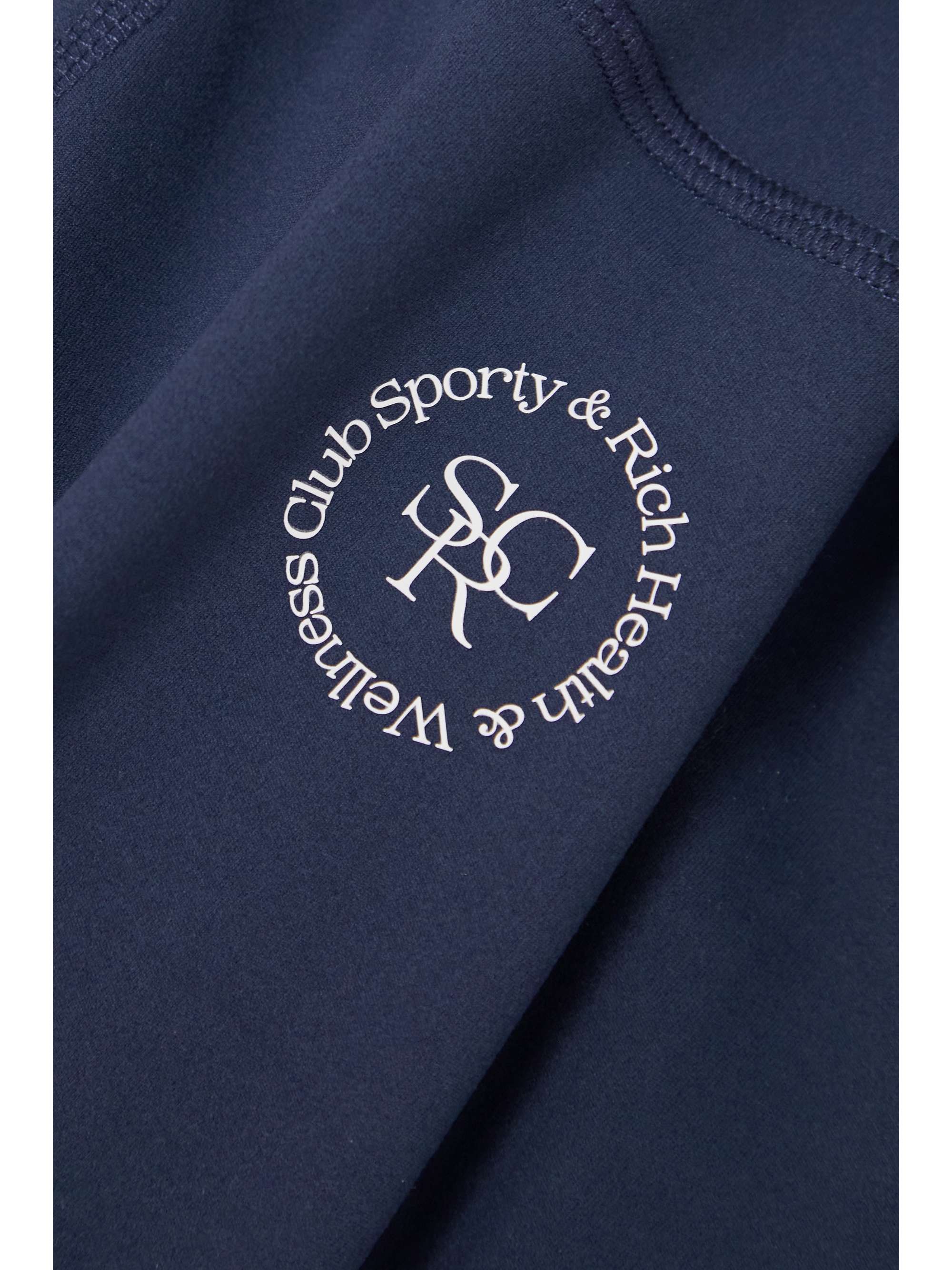 SPORTY & RICH Printed stretch-jersey leggings