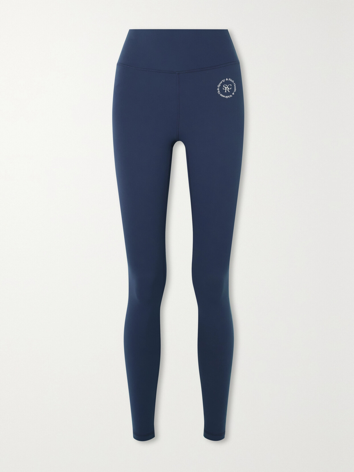 Sporty & Rich - Printed Stretch-jersey Leggings - Blue