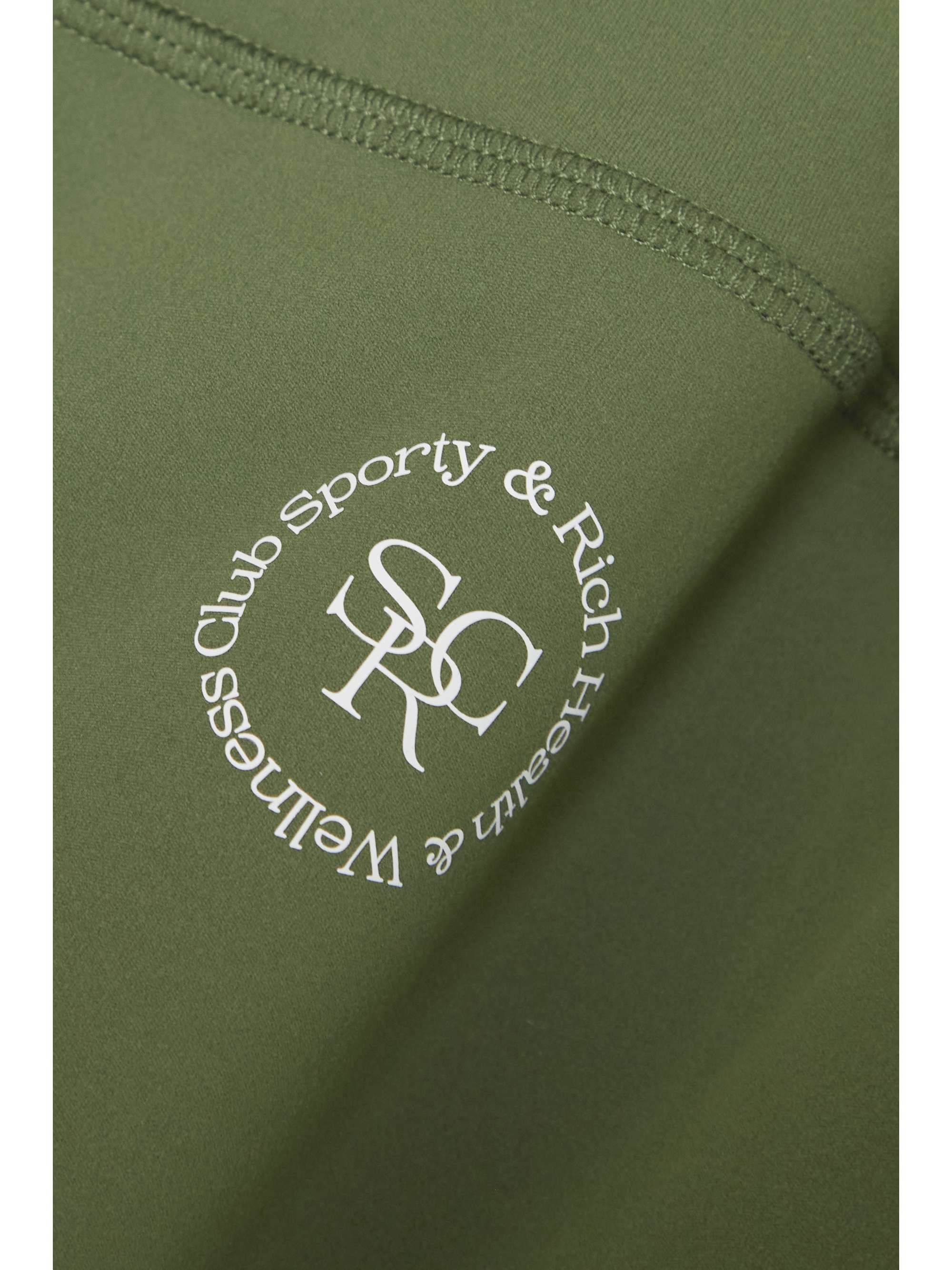 SPORTY & RICH Printed stretch-jersey bike shorts