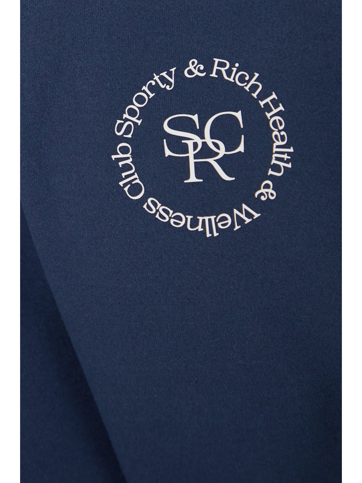 SPORTY AND RICH CROPPED PRINTED STRETCH-JERSEY TANK