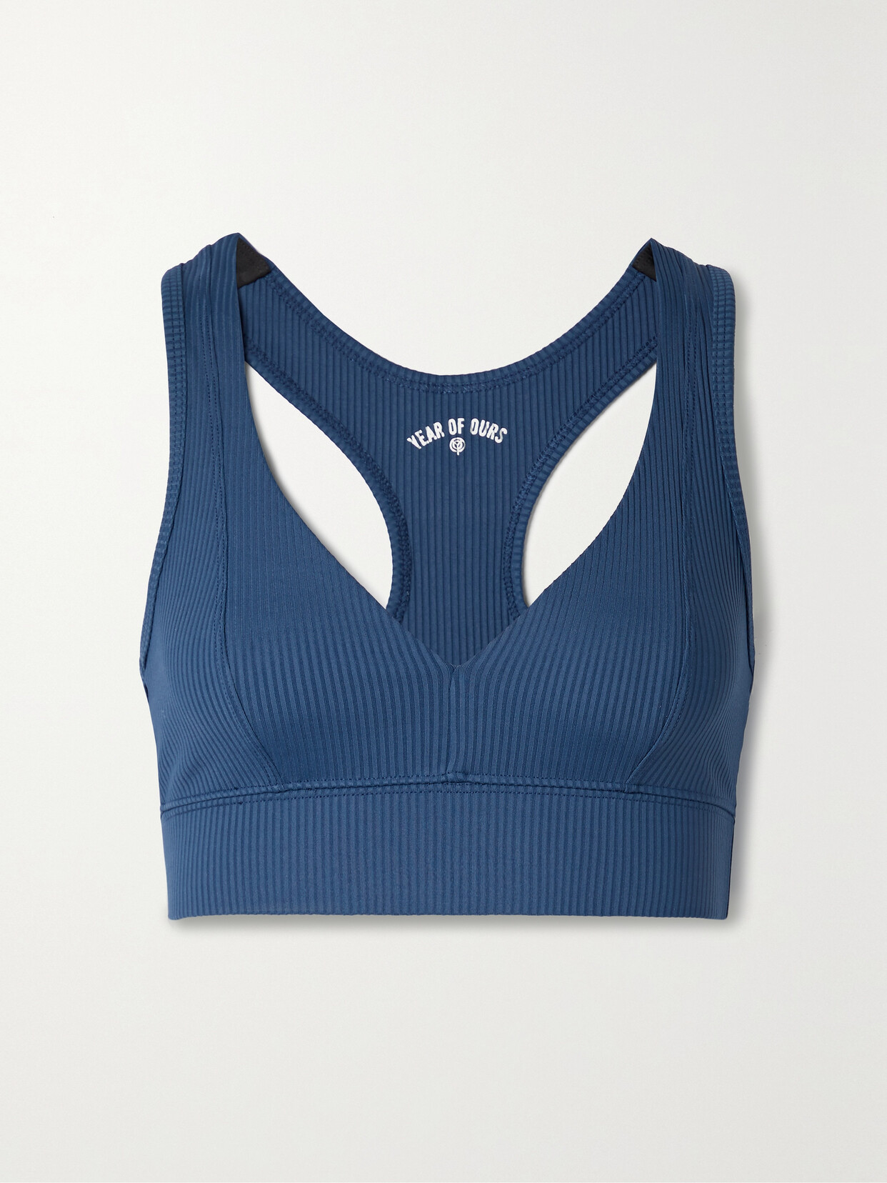 Year of Ours - Tess Ribbed Stretch-jersey Sports Bra - Blue