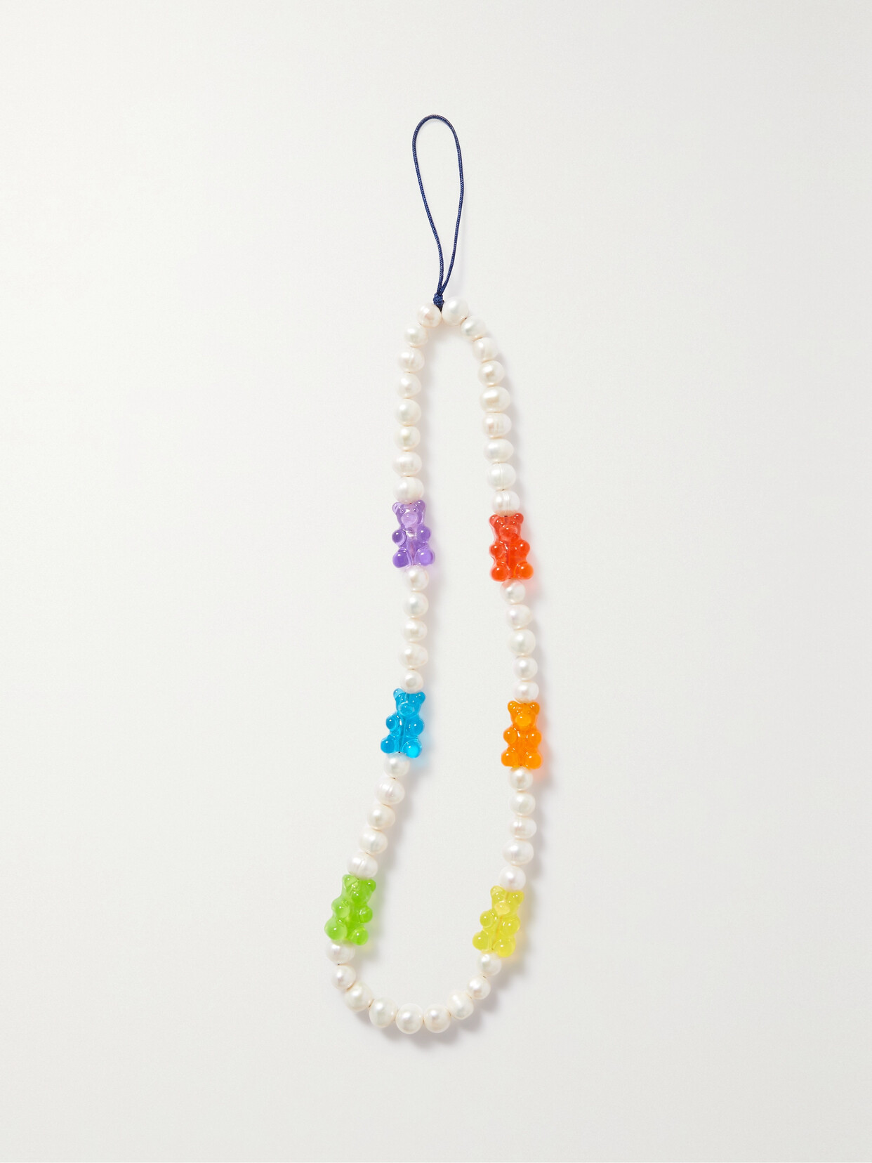 Crystal Haze - Juanita Pearl And Resin Phone Strap - White