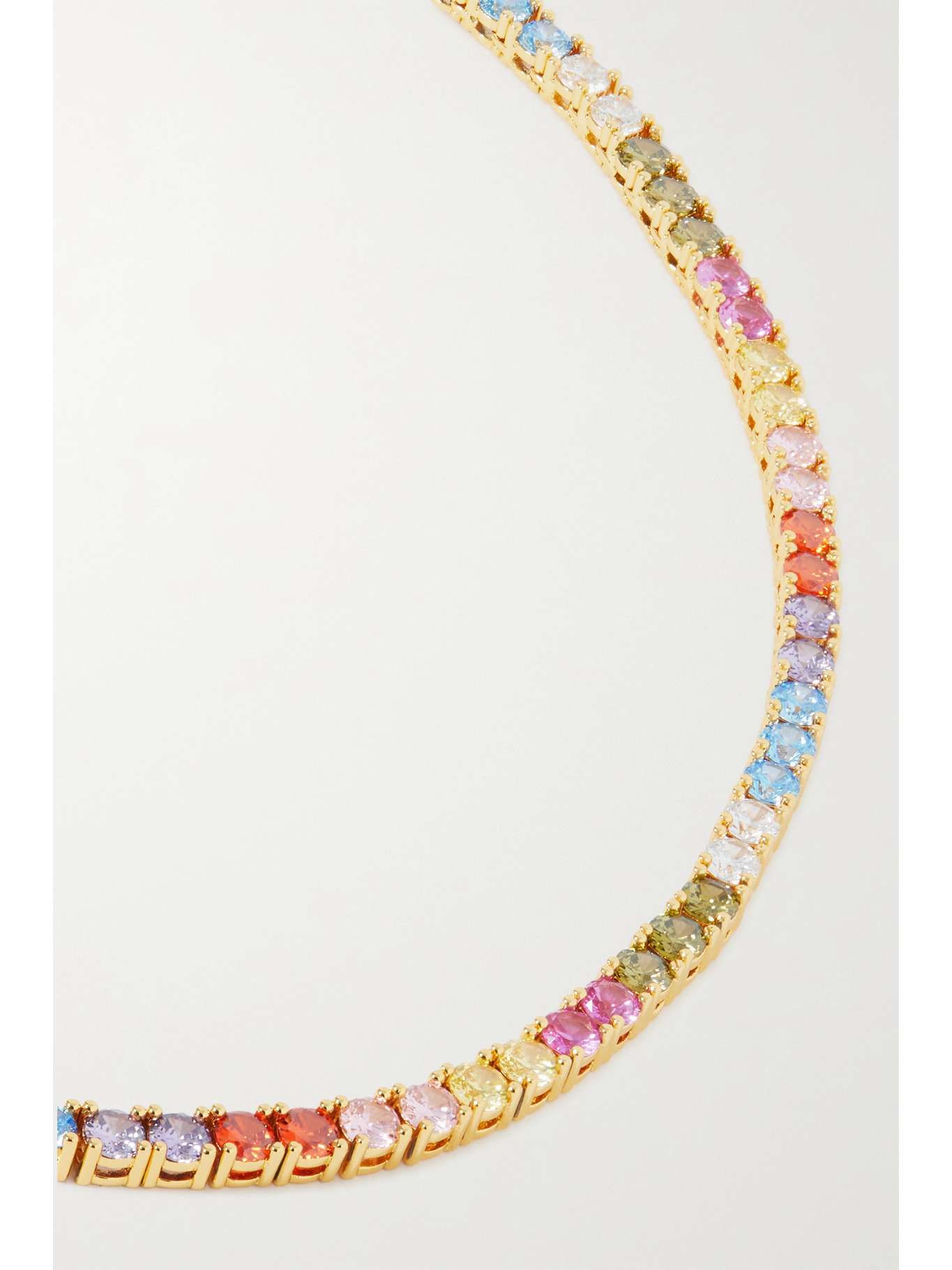 CRYSTAL HAZE JEWELRY Serena gold-plated cubic zirconia necklace | NET-A-PORTER