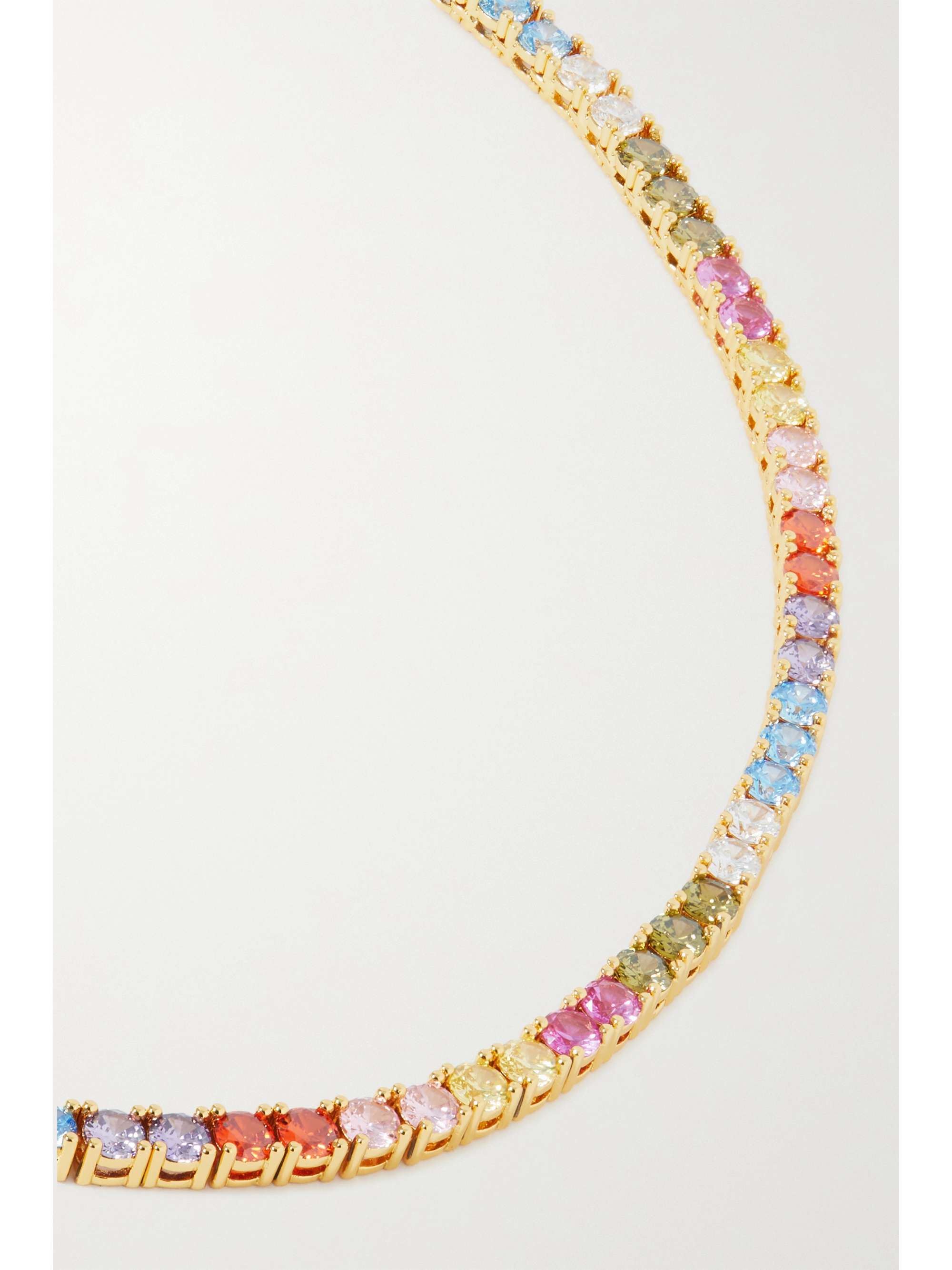 CRYSTAL HAZE JEWELRY Serena gold-plated cubic zirconia necklace | NET-A-PORTER
