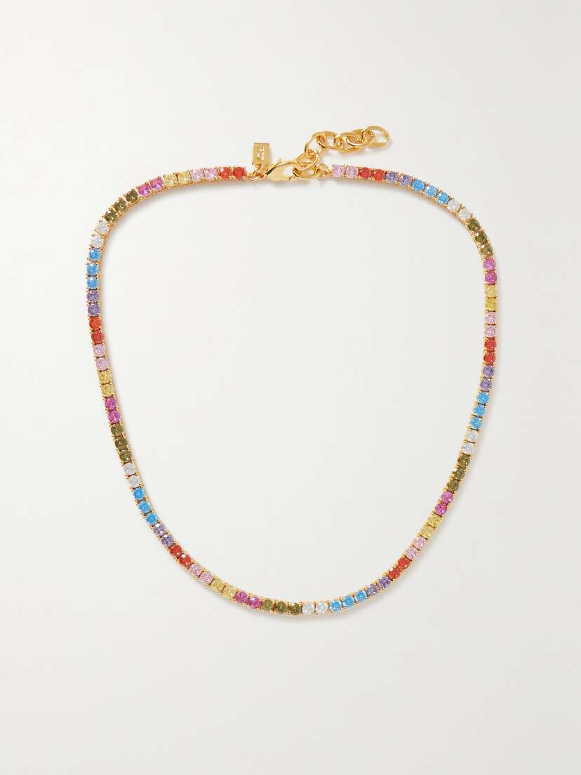 CRYSTAL HAZE JEWELRY Serena Gold-plated Cubic Zirconia Necklace