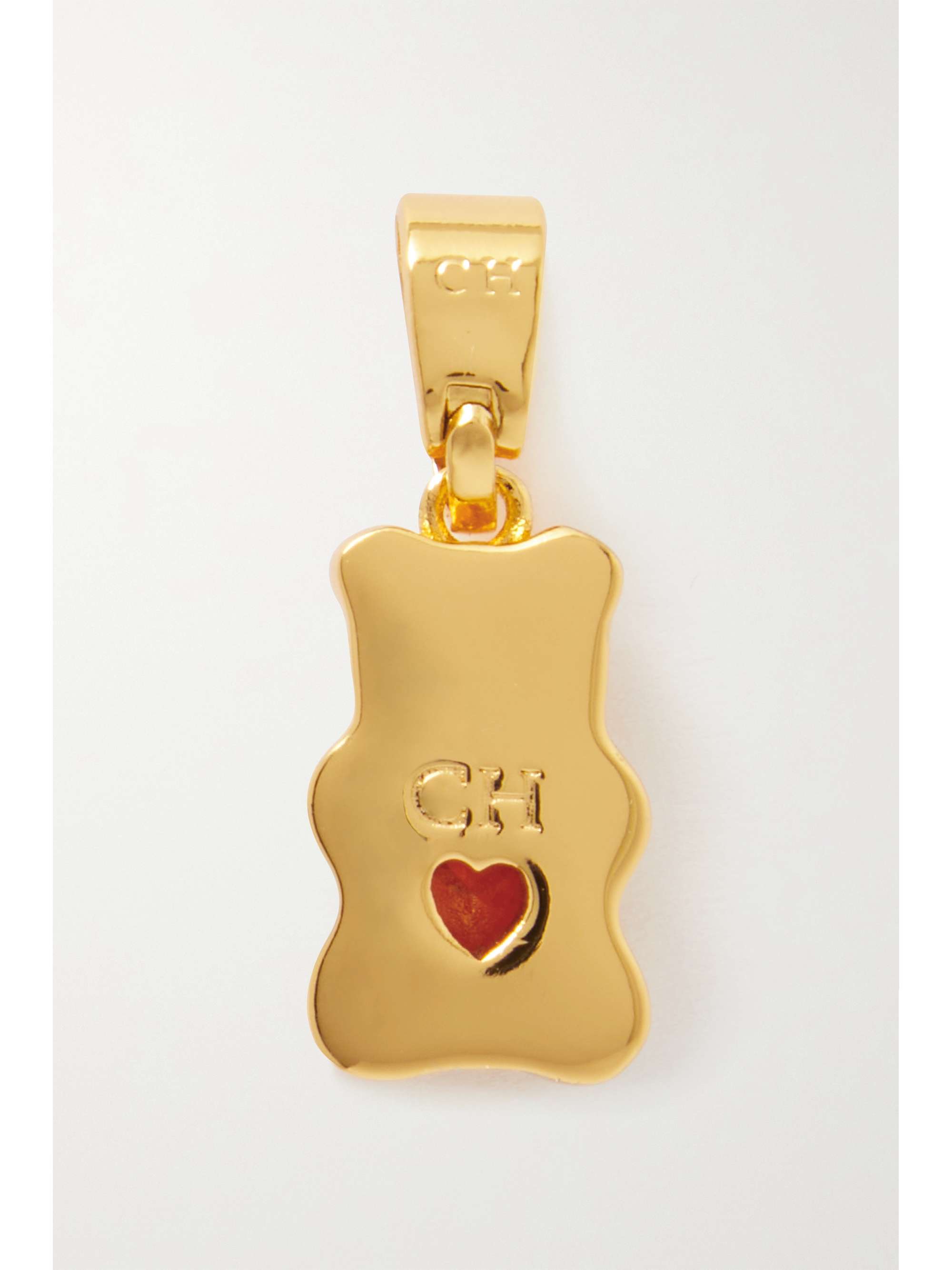 CRYSTAL HAZE JEWELRY Nostalgia Bear gold-plated, resin and cubic zirconia pendant