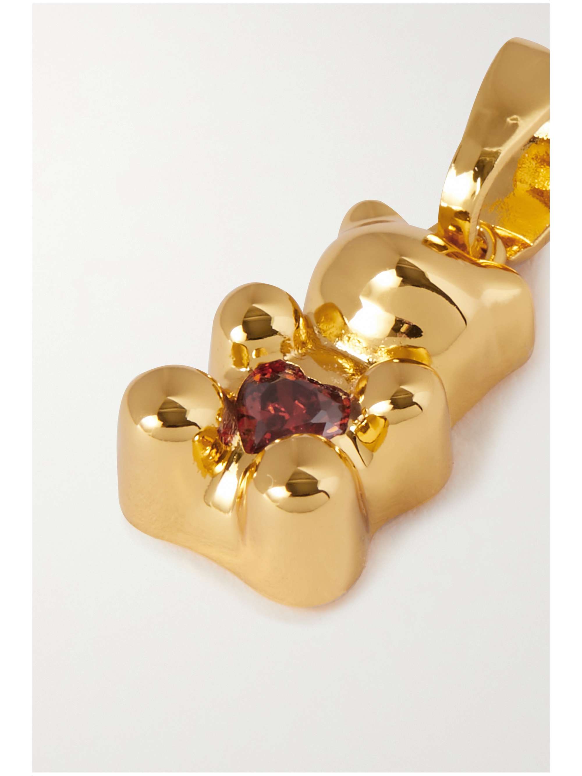 CRYSTAL HAZE JEWELRY Nostalgia Bear gold-plated, resin and cubic zirconia pendant