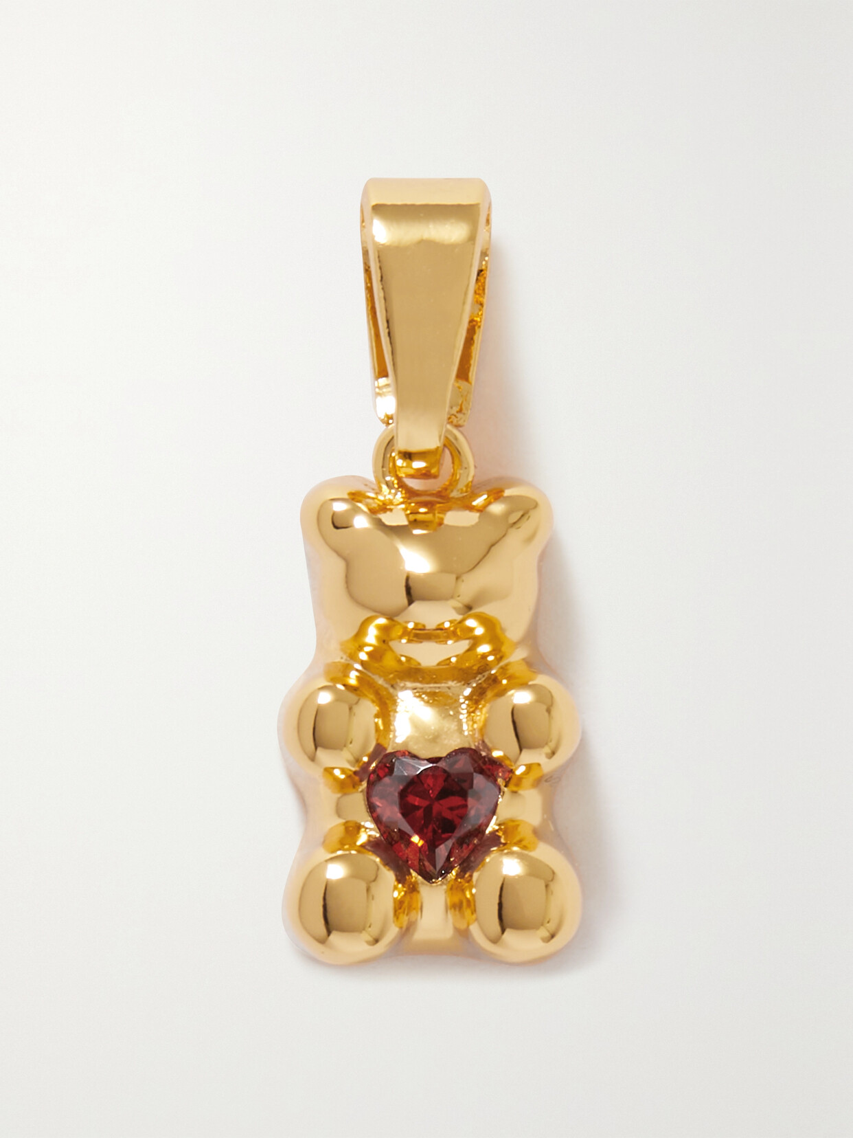 Crystal Haze - Amore Nostalgia Bear Gold-plated Cubic Zirconia Pendant - one size