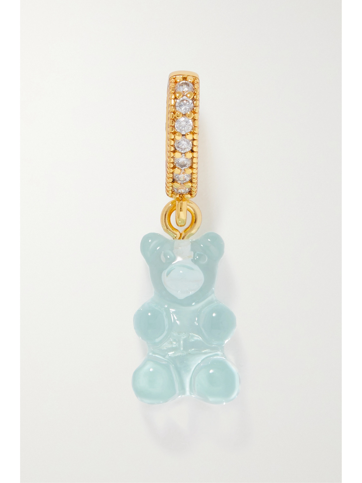 Crystal Haze - Mediterranean Nostalgia Bear Gold-plated, Resin And Cubic Zirconia Pendant - Blue