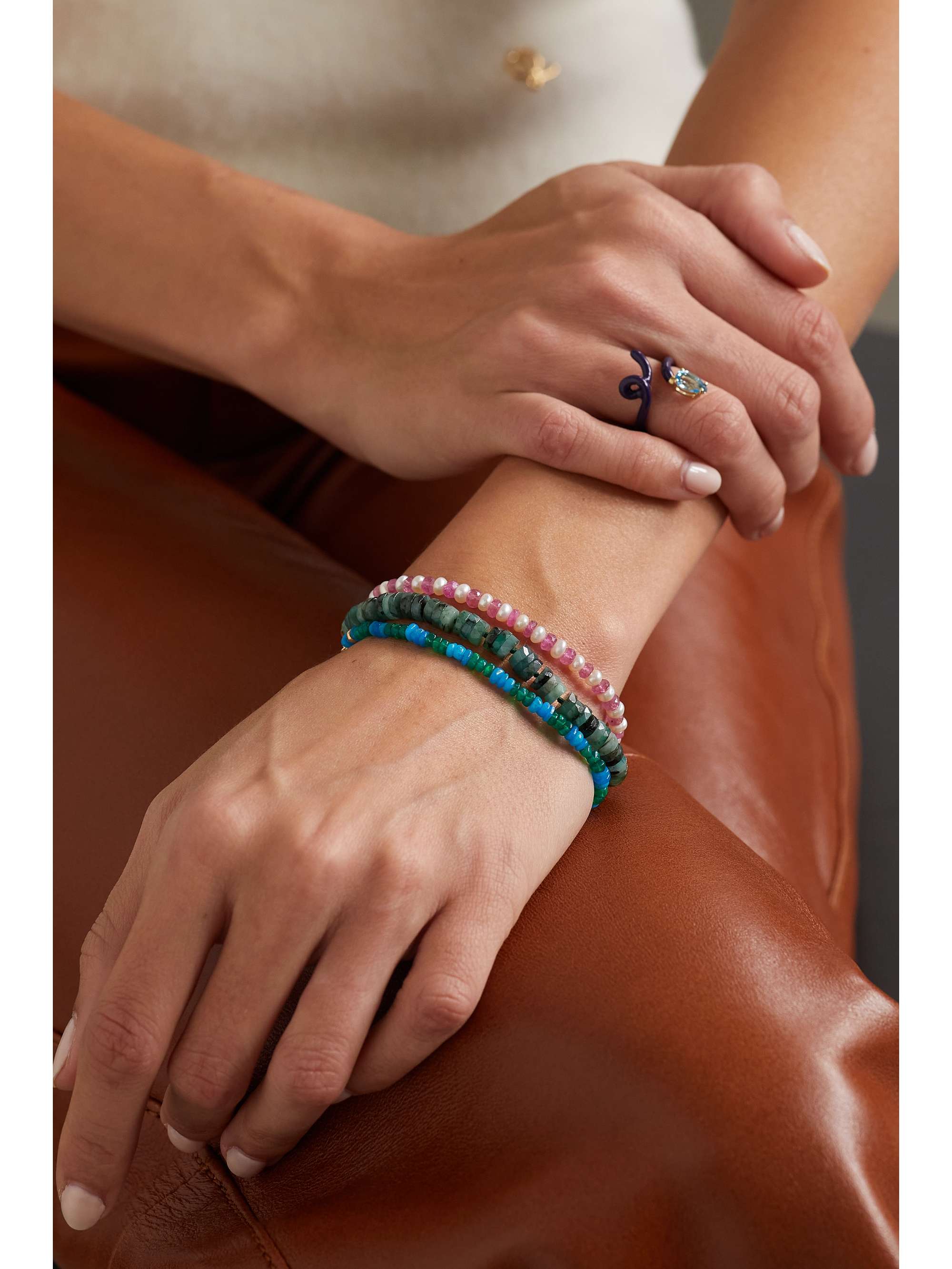 JIA JIA Gold emerald bracelet