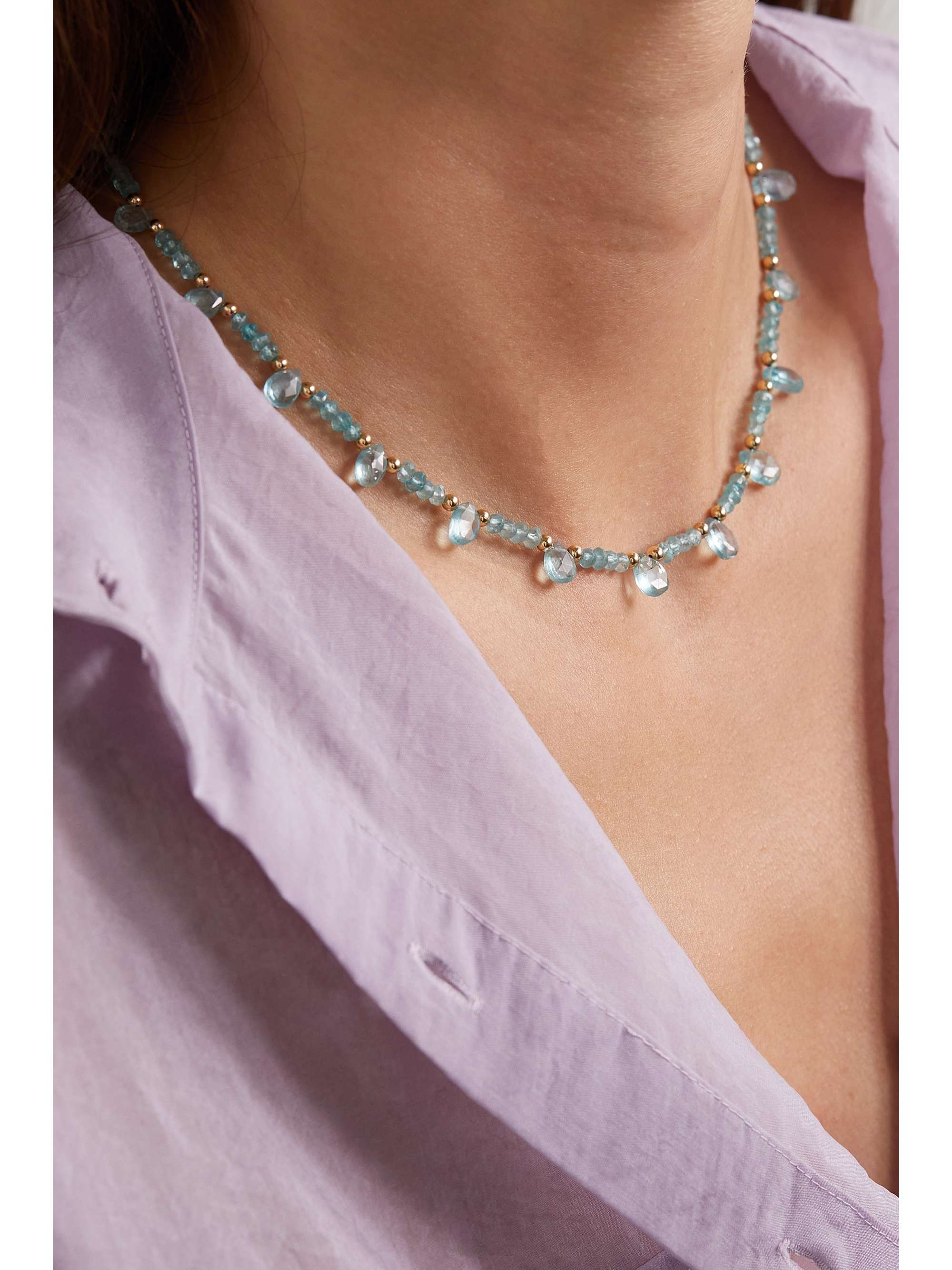 JIA JIA Gold apatite necklace