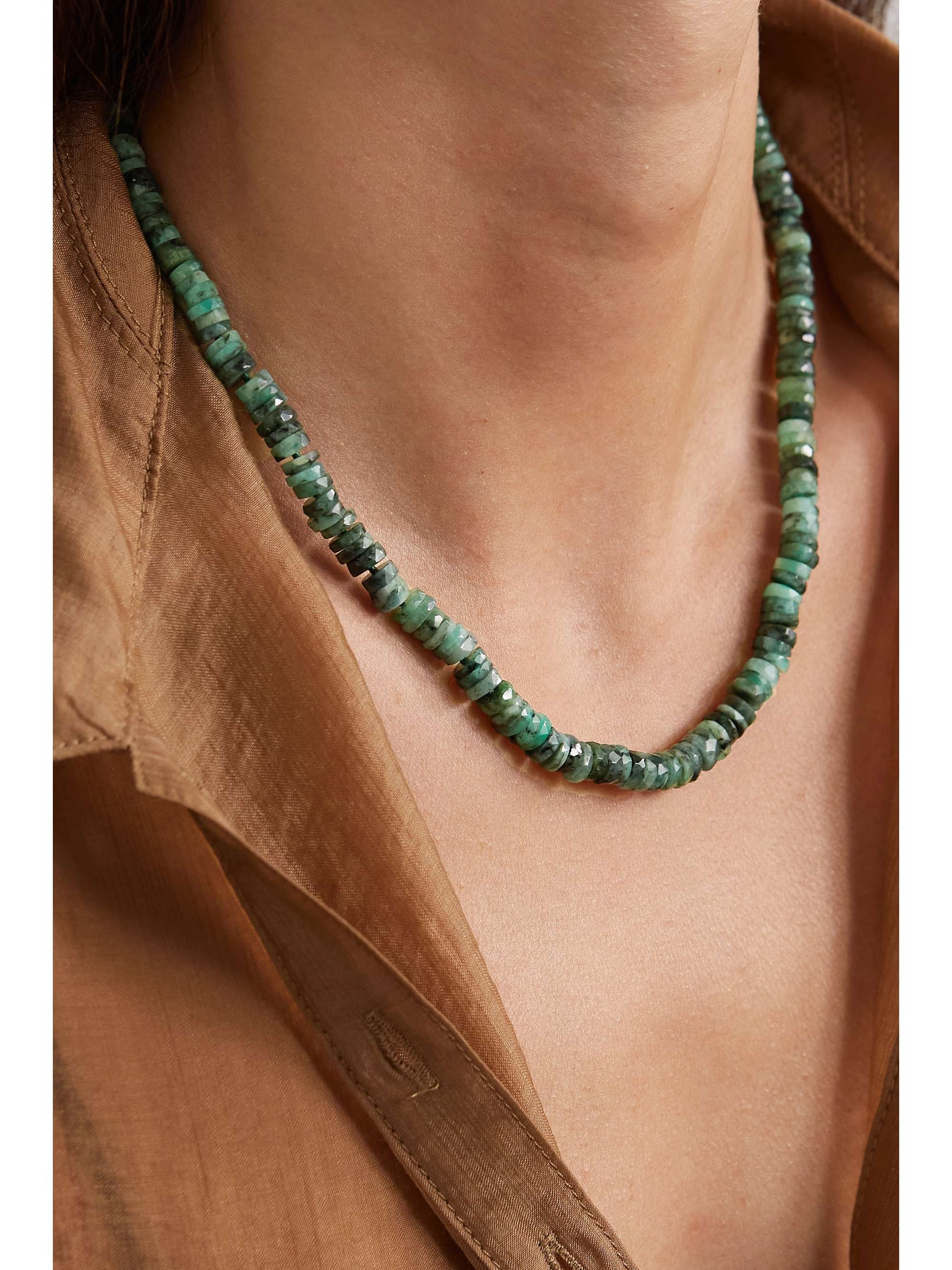 JIA JIA Gold emerald necklace