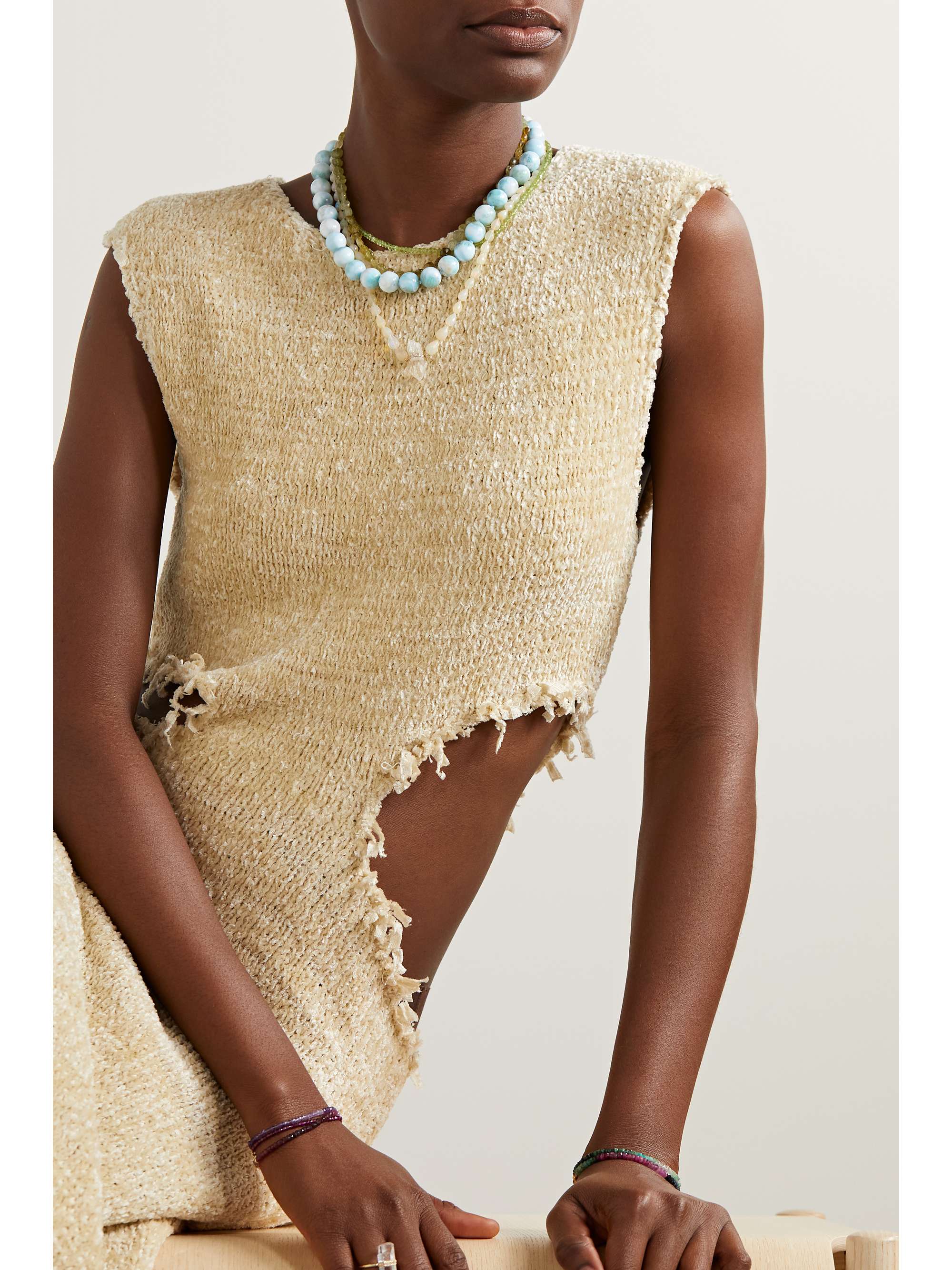 JIA JIA Gold crystal necklace