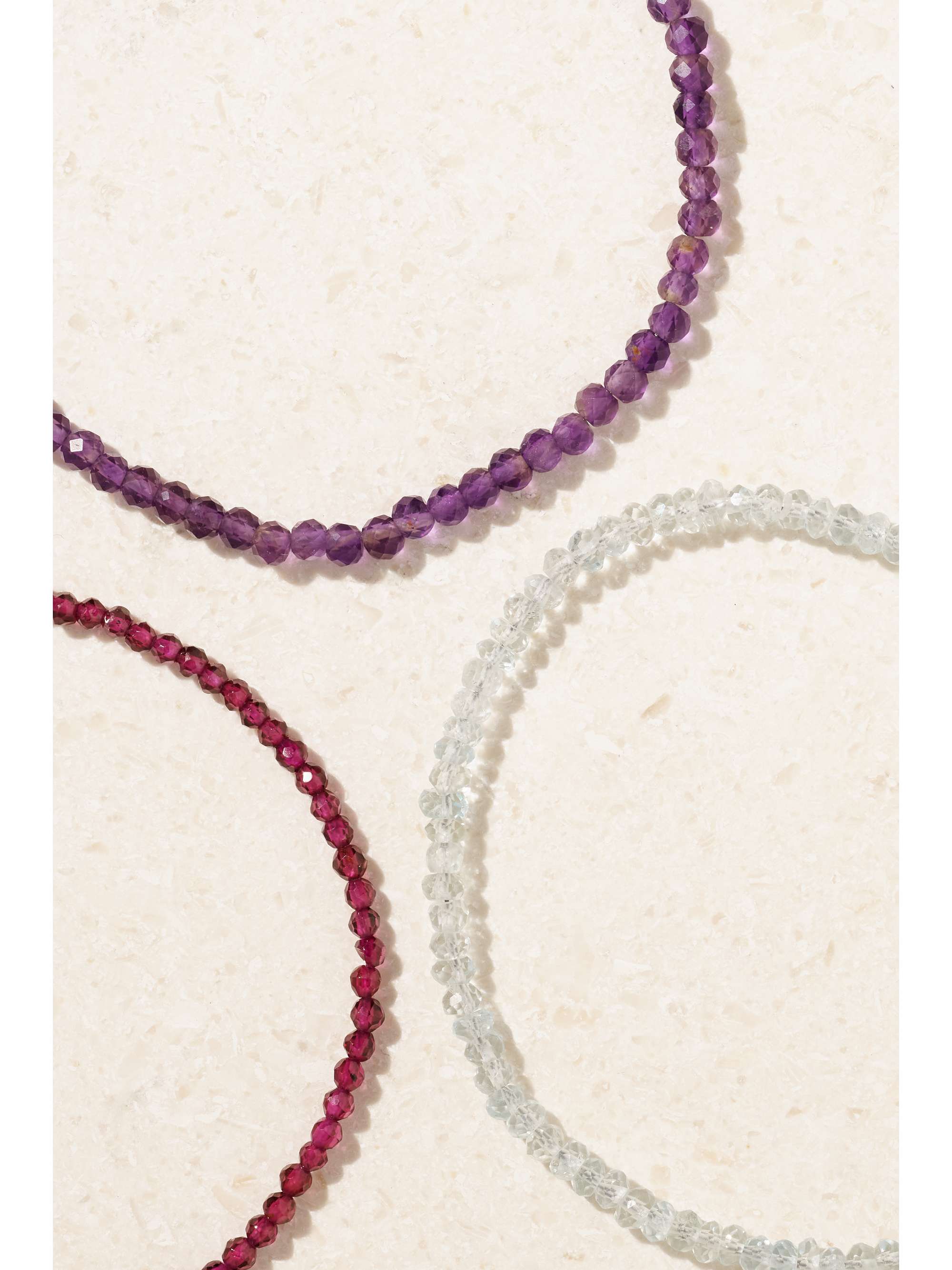 JIA JIA Birthstone 14-karat gold beaded bracelet