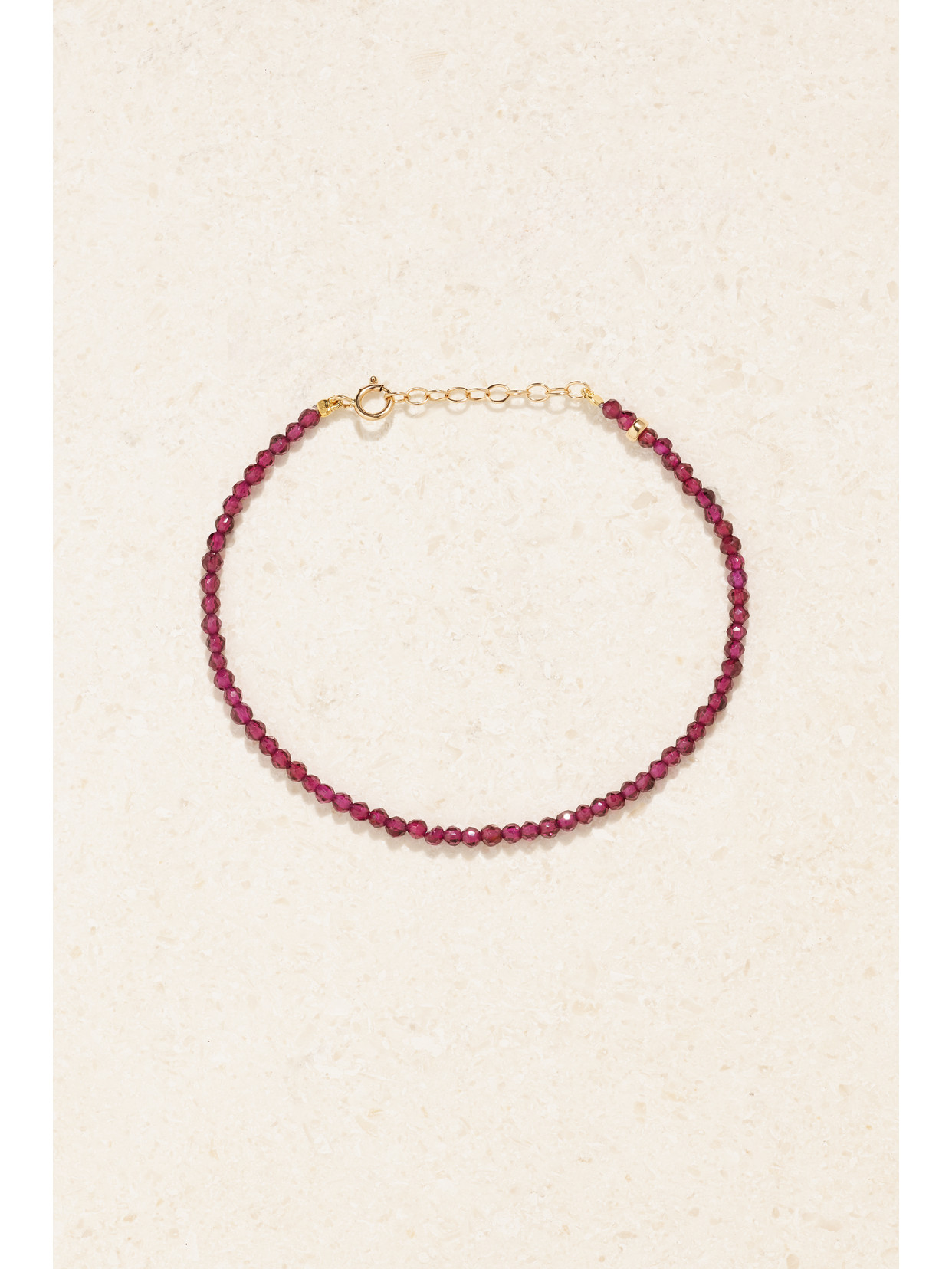 Jia Jia Birthstone 14-karat Gold Beaded Bracelet In Red
