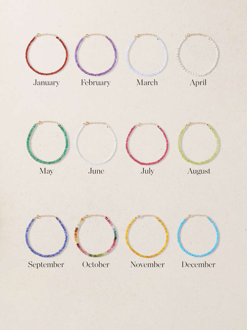 JIA JIA + Net Sustain Birthstone 14-karat Gold Beaded Bracelet