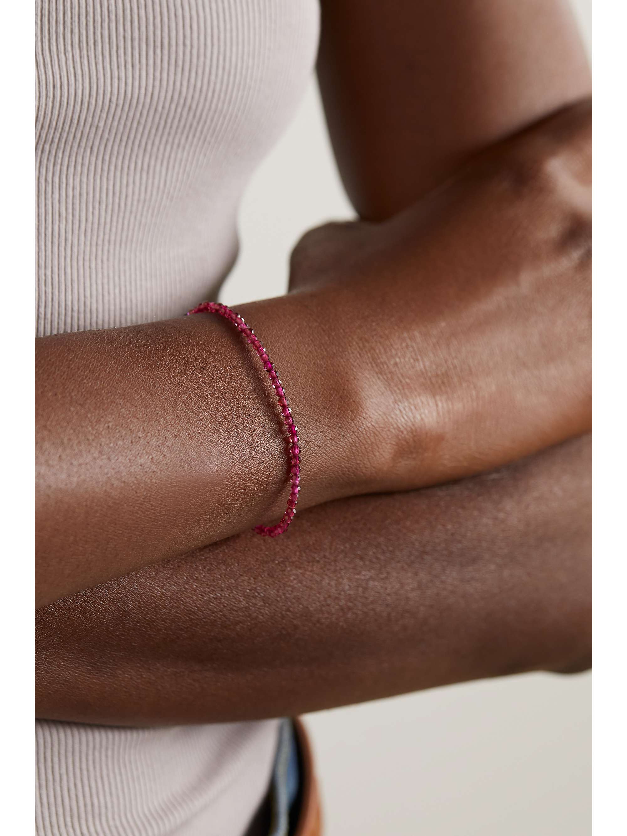 JIA JIA Birthstone 14-karat gold beaded bracelet