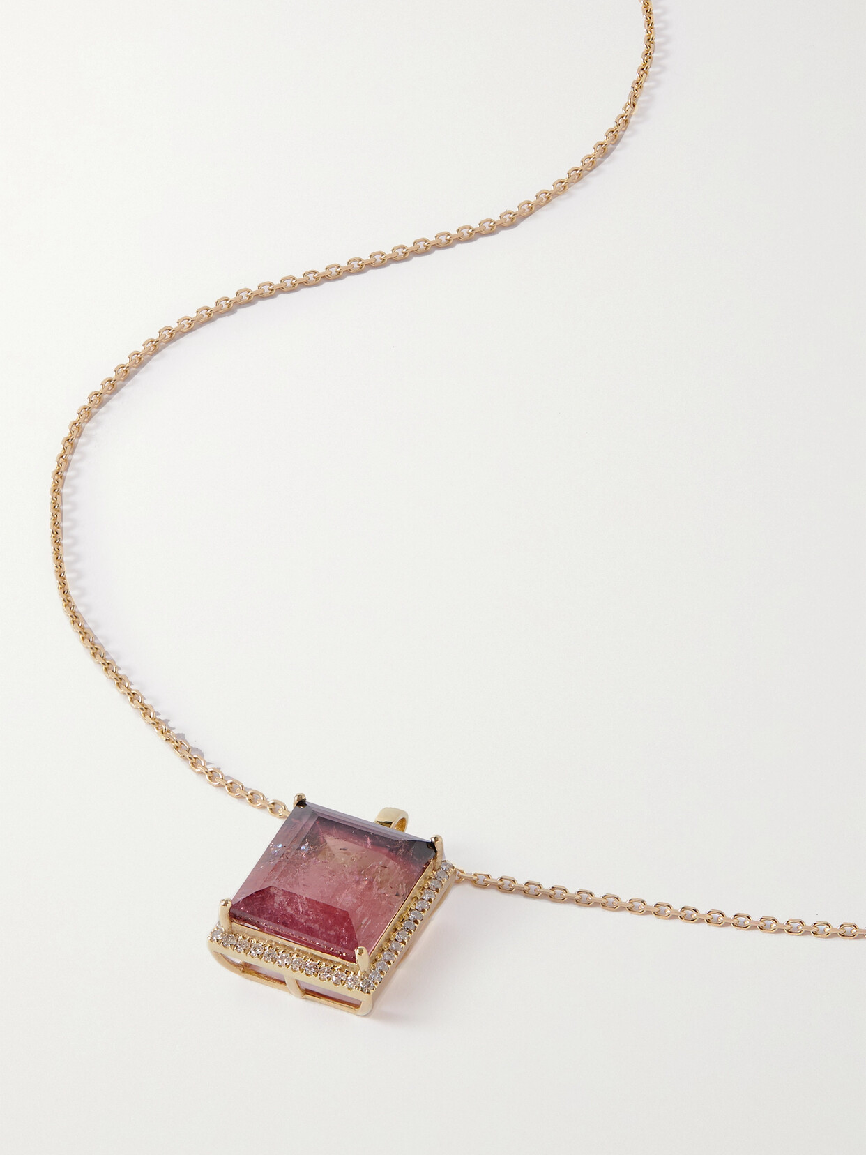 JIA JIA Jumbo Rainbow 18-karat Gold, Tourmaline And Diamond Necklace