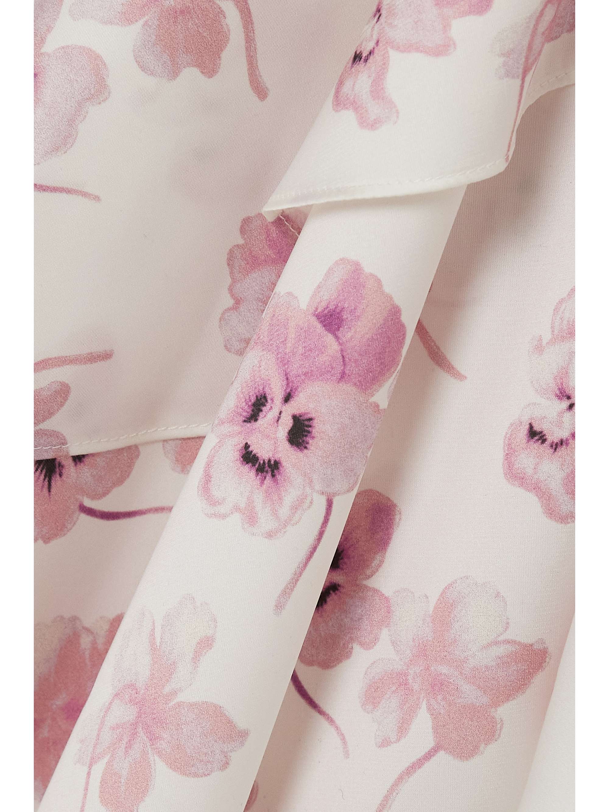 LES RÊVERIES Open-back asymmetric floral-print satin midi dress