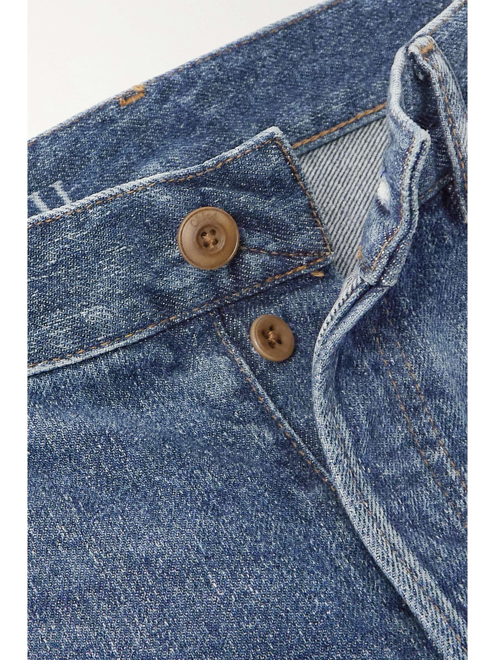 CHLOÉ + NET SUSTAIN Semeru embroidered recycled high-rise straight-leg jeans