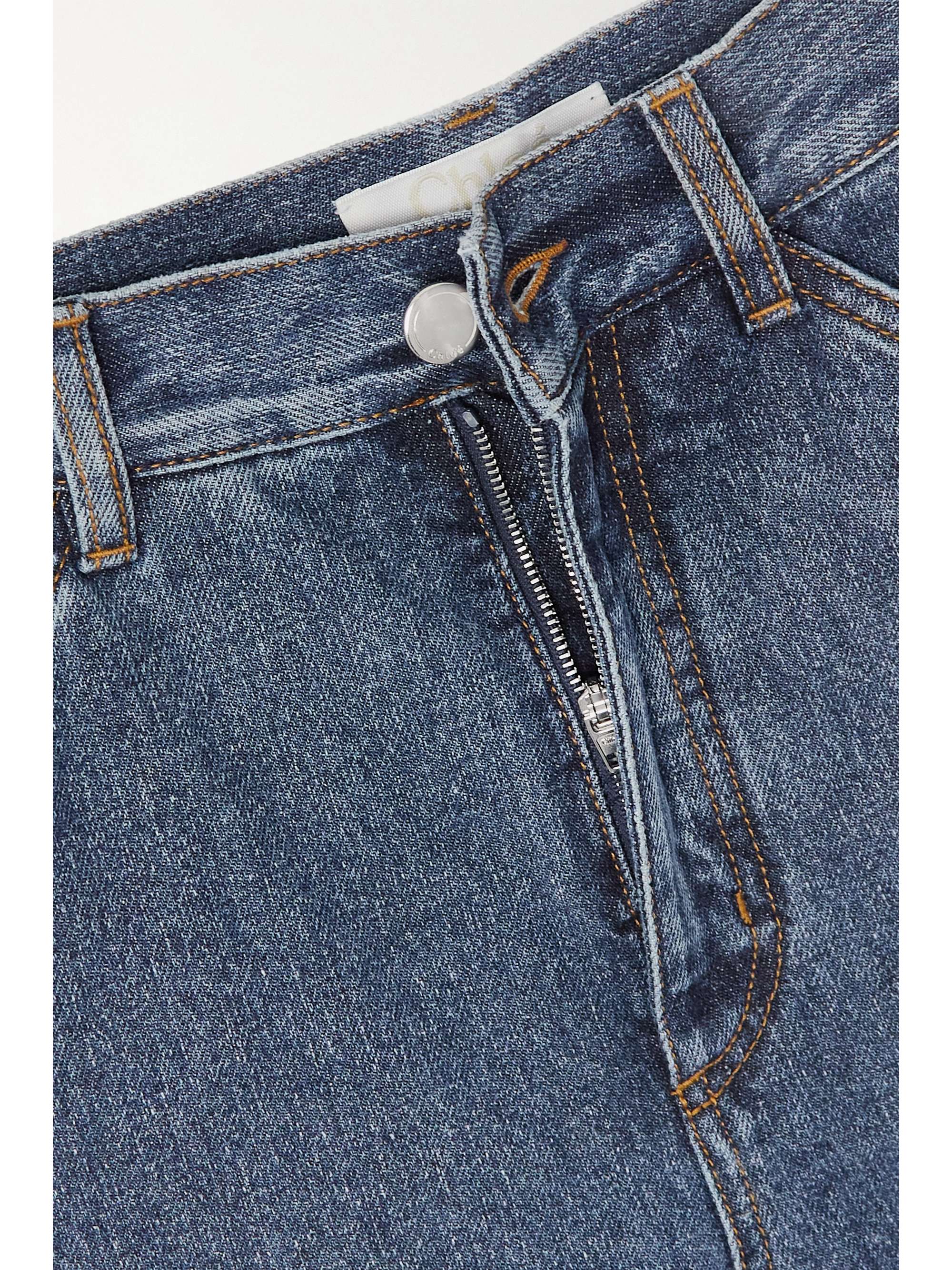 CHLOÉ + NET SUSTAIN recycled high-rise wide-leg jeans
