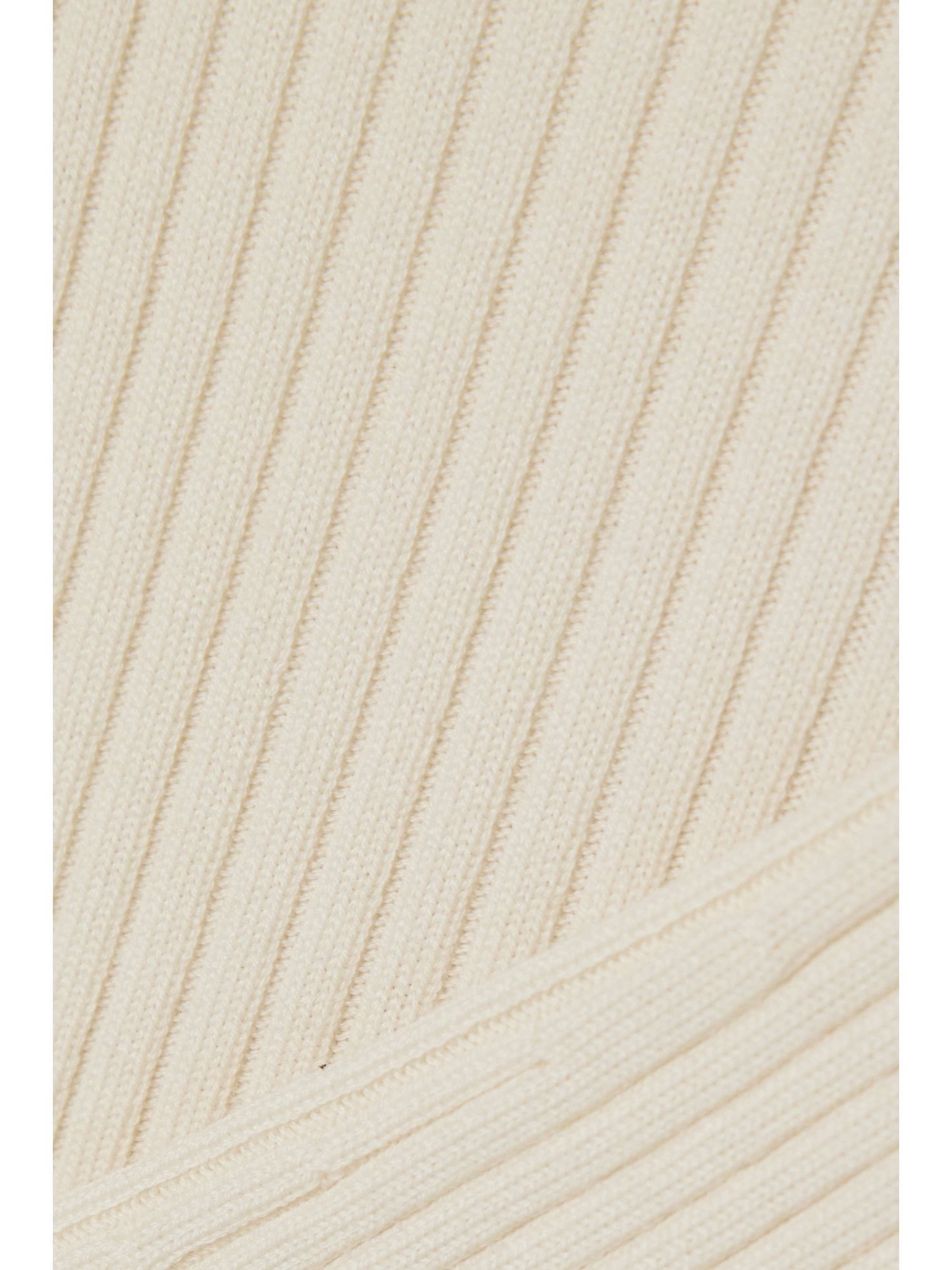 CHLOÉ Ribbed wool and cashmere-blend turtleneck sweater