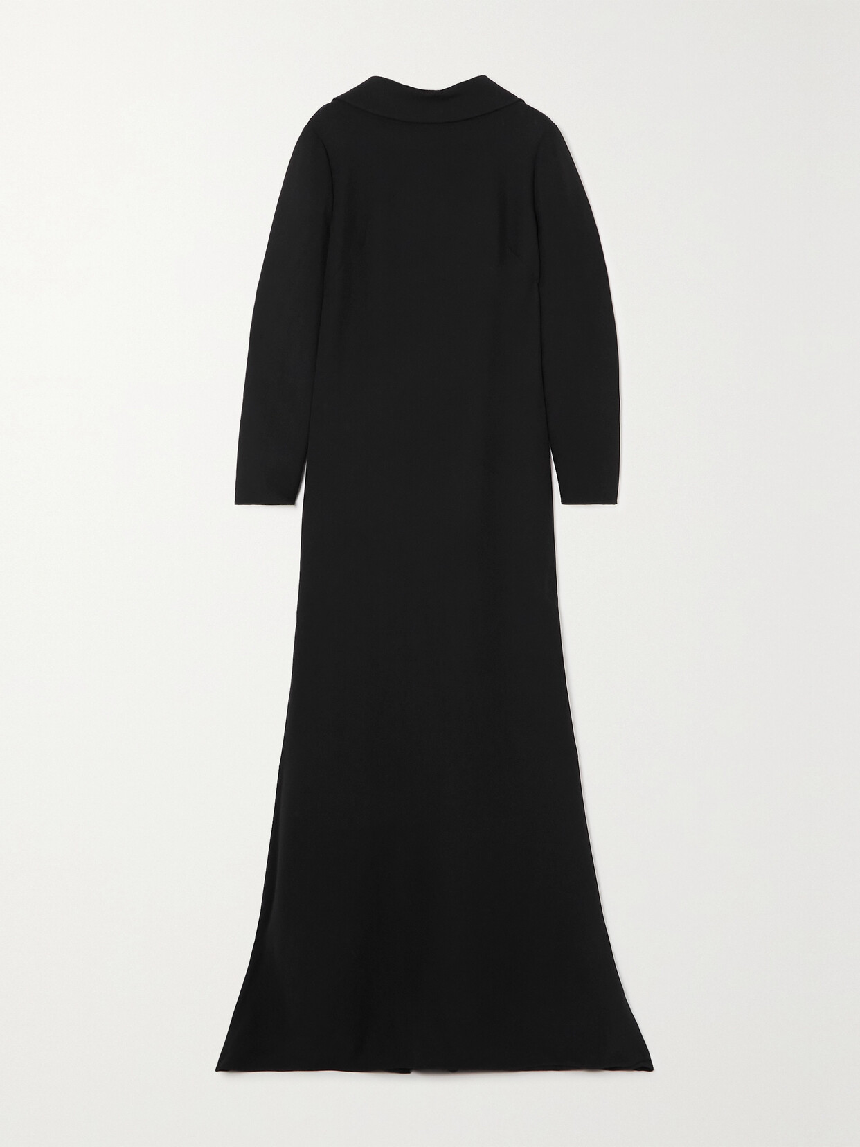 Valentino Open-back Silk-cady Gown In Black