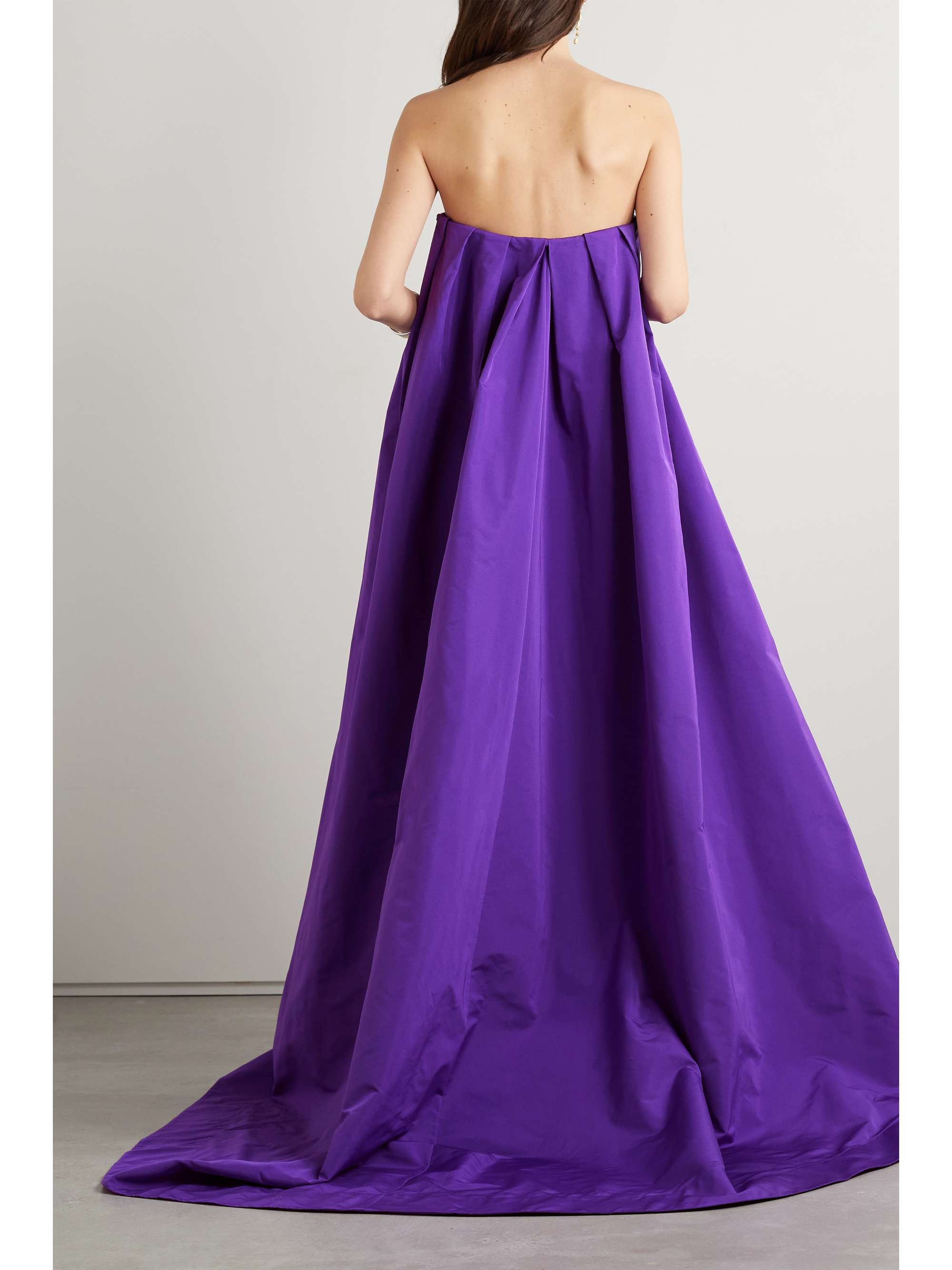VALENTINO Strapless draped cotton-blend faille gown | NET-A-PORTER QA VALENTINO Strapless draped cotton-blend faille gown | NET-A-PORTER QA