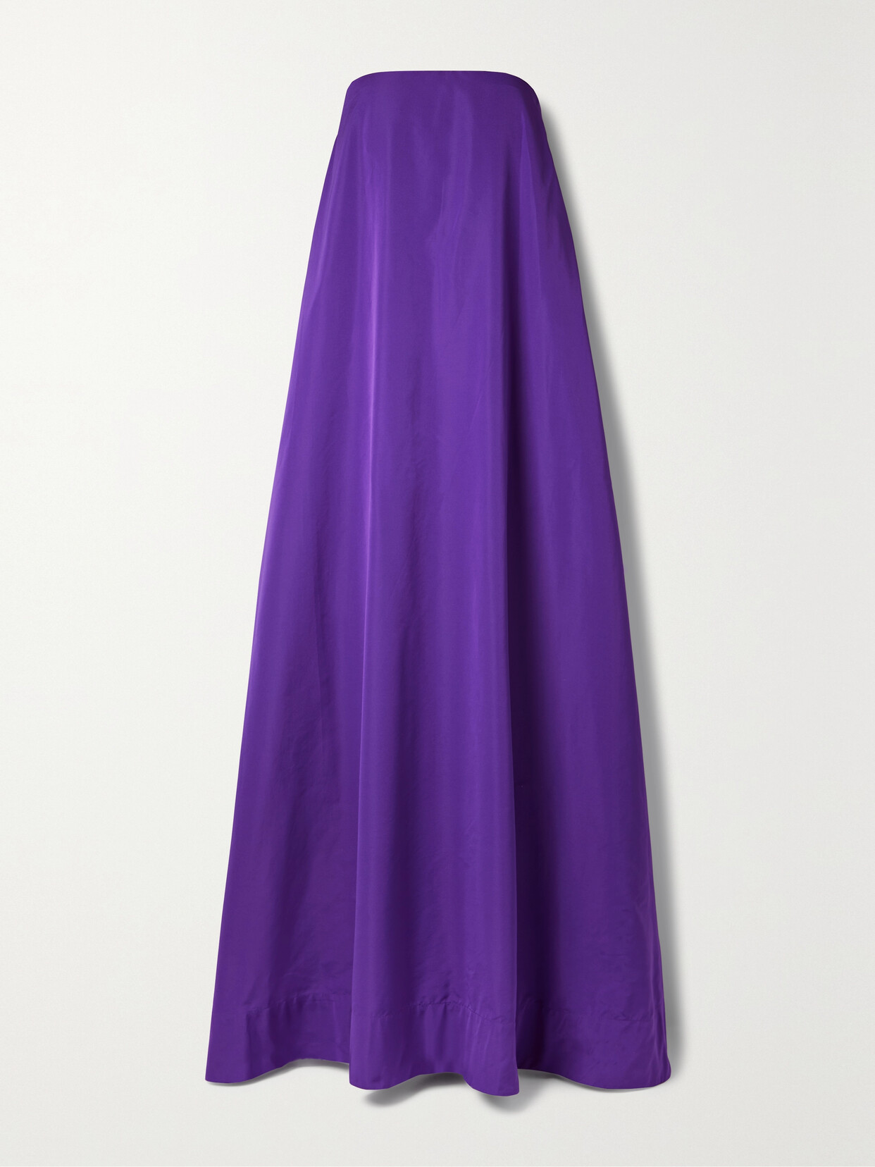 Valentino Garavani - Strapless Draped Cotton-blend Faille Gown - Purple