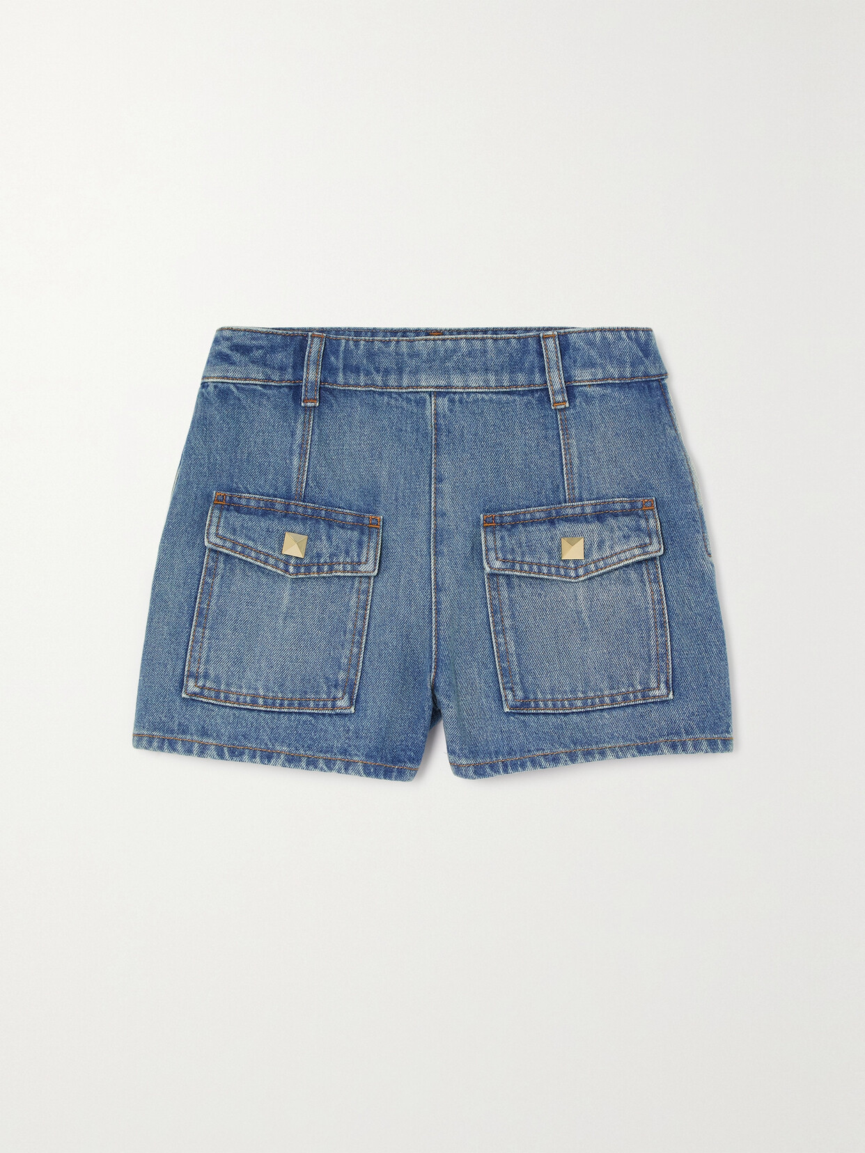 Valentino Denim Shorts In Blue