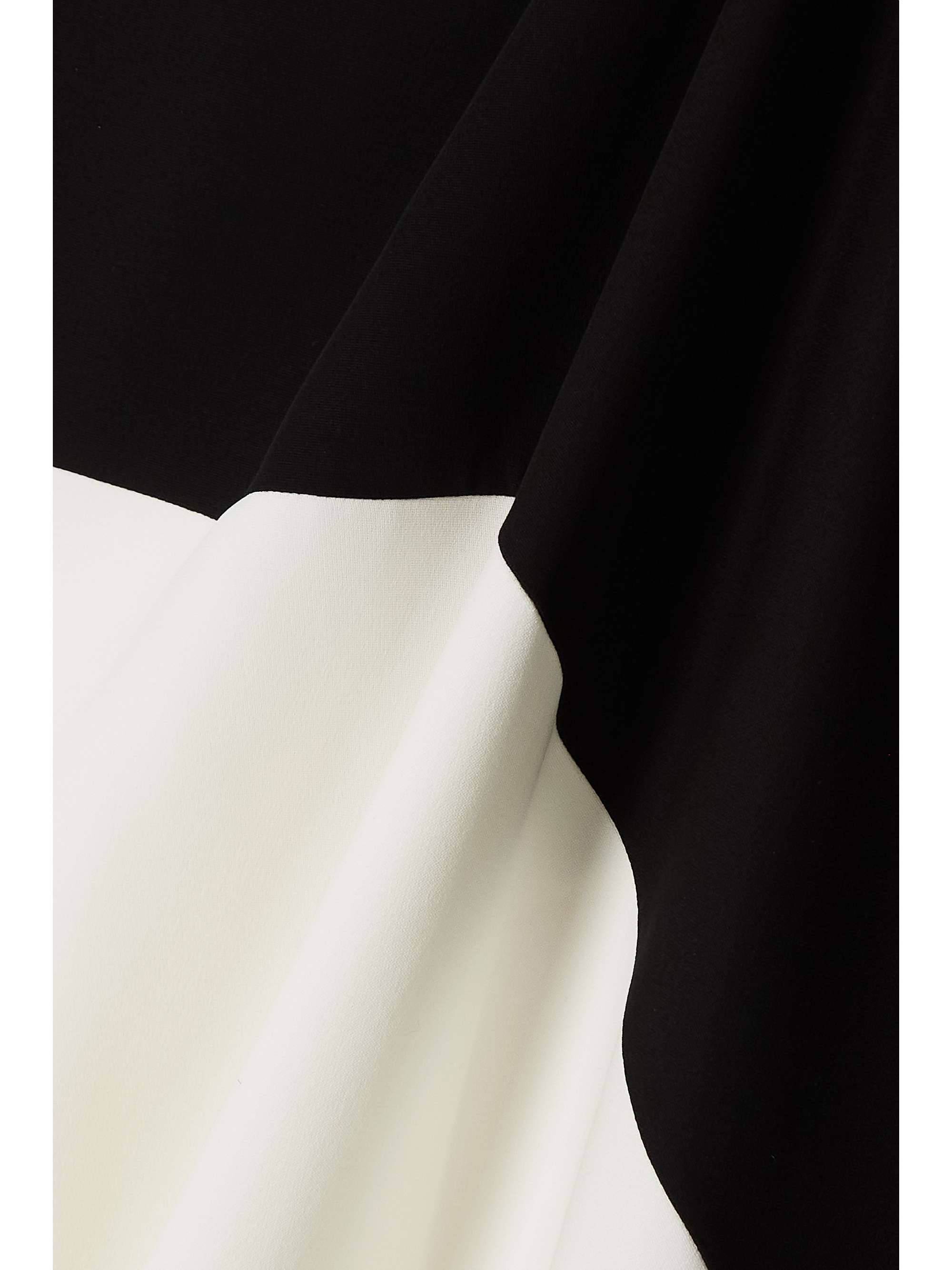 VALENTINO GARAVANI One-sleeve two-tone silk-cady gown