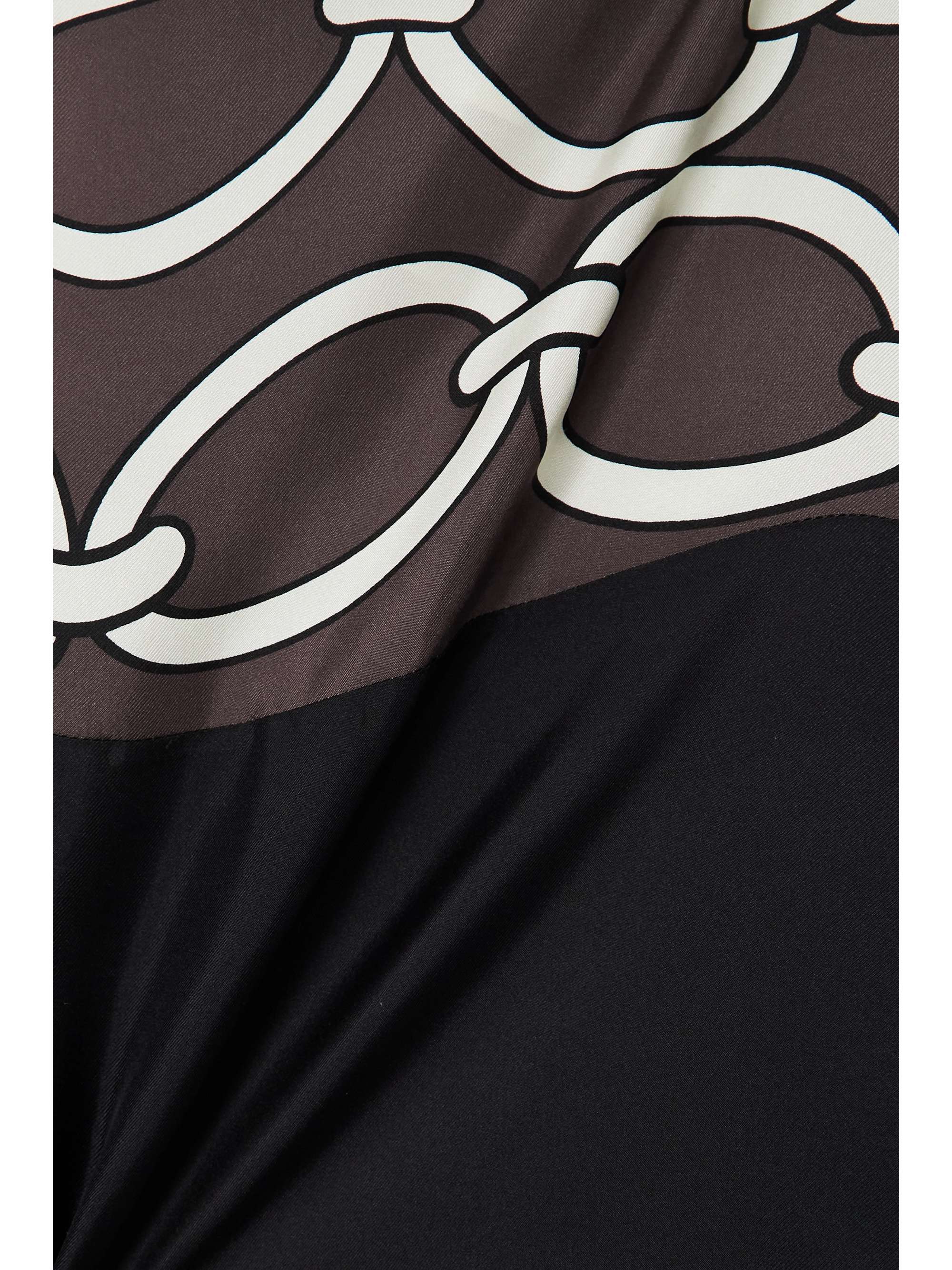 VALENTINO GARAVANI Off-the-shoulder printed silk gown