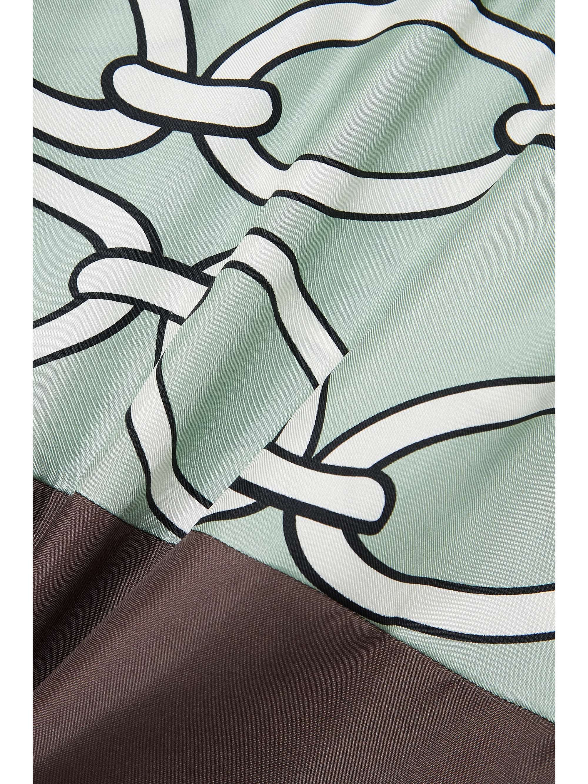 VALENTINO GARAVANI One-shoulder printed silk-twill midi dress