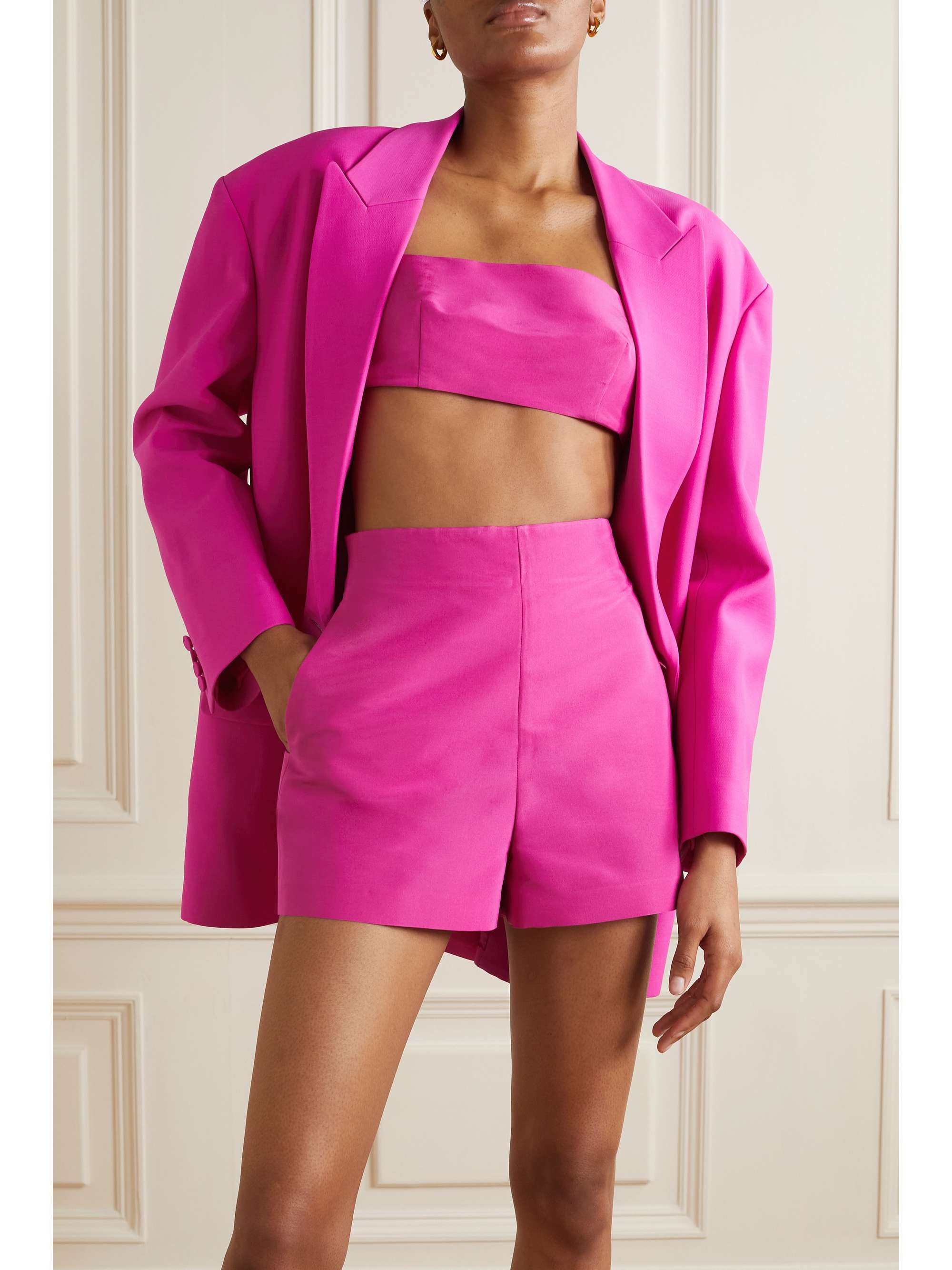 VALENTINO GARAVANI Silk-faille shorts