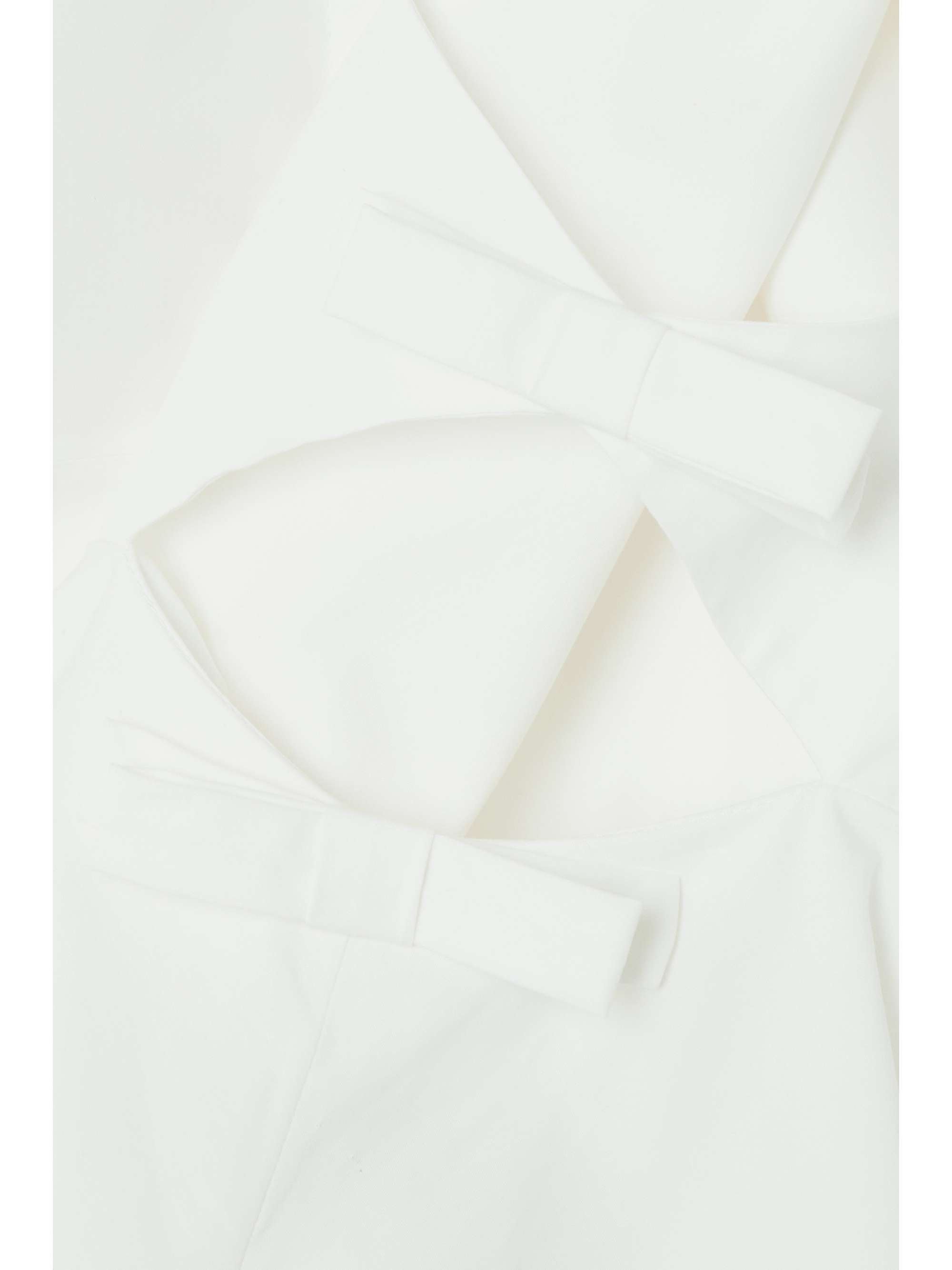 VALENTINO Bow-detailed cutout cotton-poplin midi shirt dress