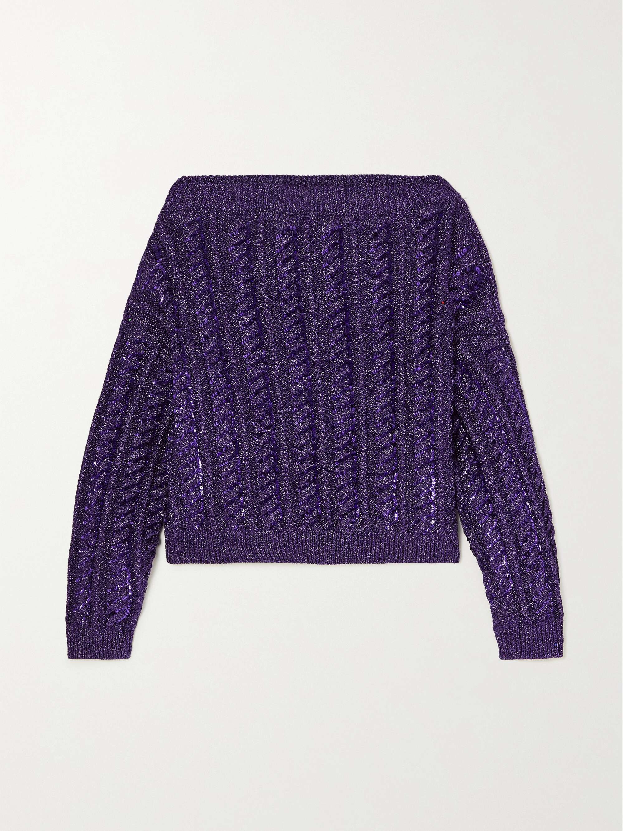 Metallic knit hotsell sweater