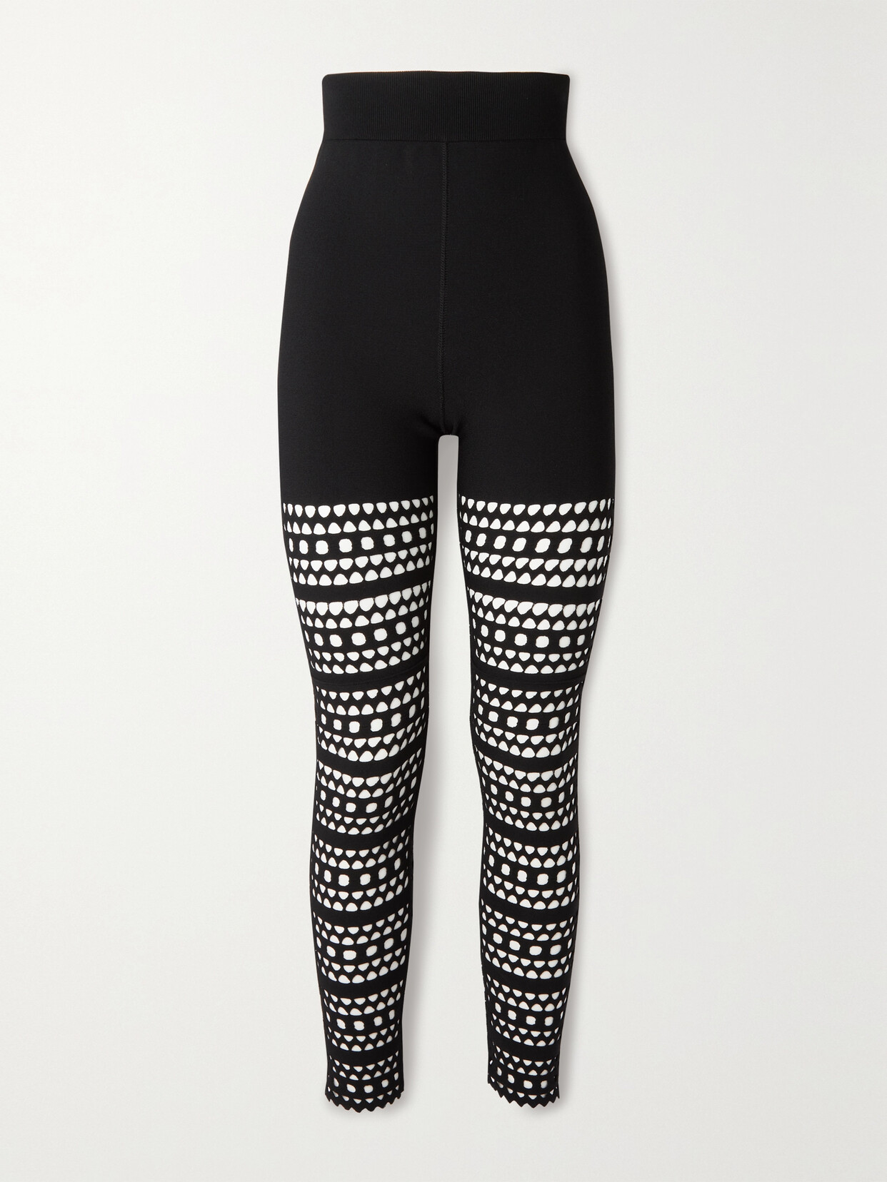 Alaïa Laser-cut Knitted Leggings