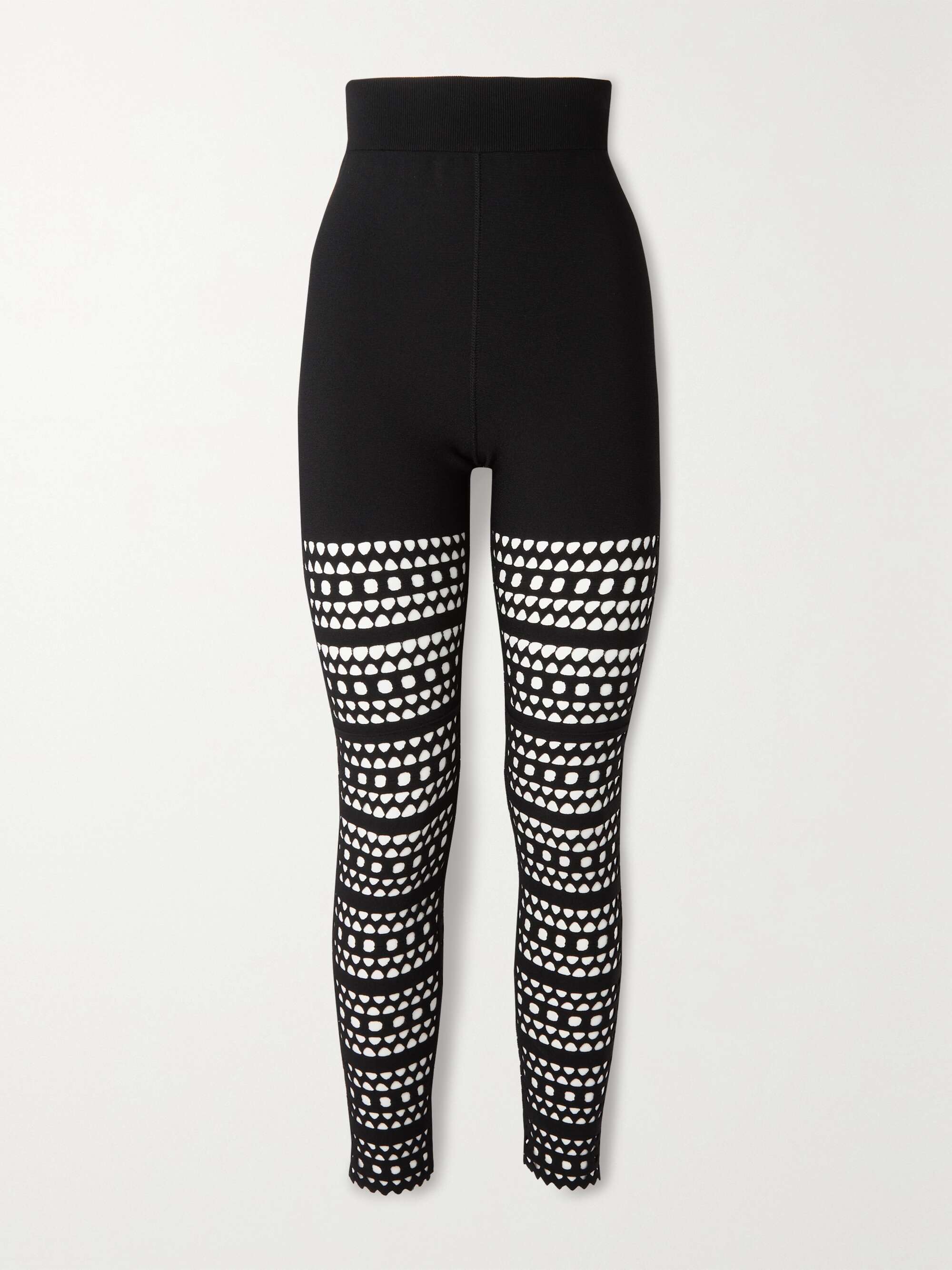 ALAÏA Laser-cut knitted leggings